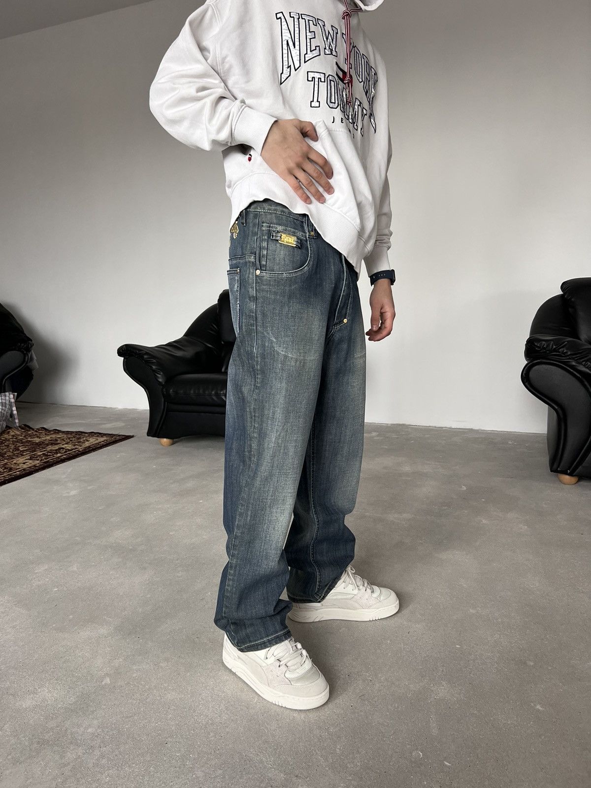 JNCO Vintage Karl Kani Jeans Baggy Fit Size US 28 / EU 44 - 13 Thumbnail