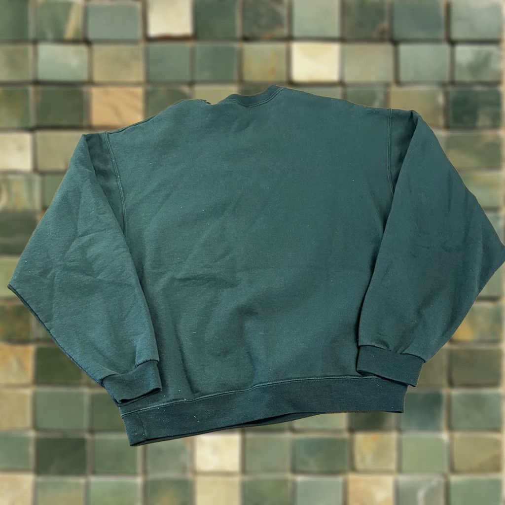 Jerzees VINTAGE Snowman Crewneck Sweatshirt L Green Unisex Adults Flower Size US L / EU 52-54 / 3 - 1 Thumbnail