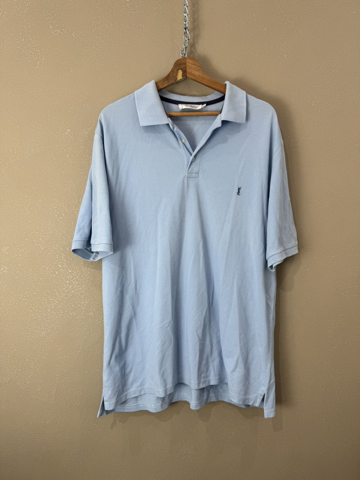 Yves Saint Laurent Rare! Luxury Vintage Yves Saint Laurent Polo YSL Logo Size US XL / EU 56 / 4 - 1 Thumbnail