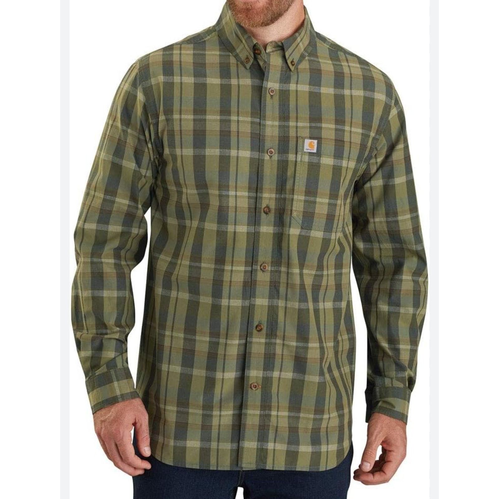 Carhartt Carhartt Shirt Men's Size 2X Green Plaid Durable Long-Sleeve Size US XXL / EU 58 / 5 - 1 Thumbnail