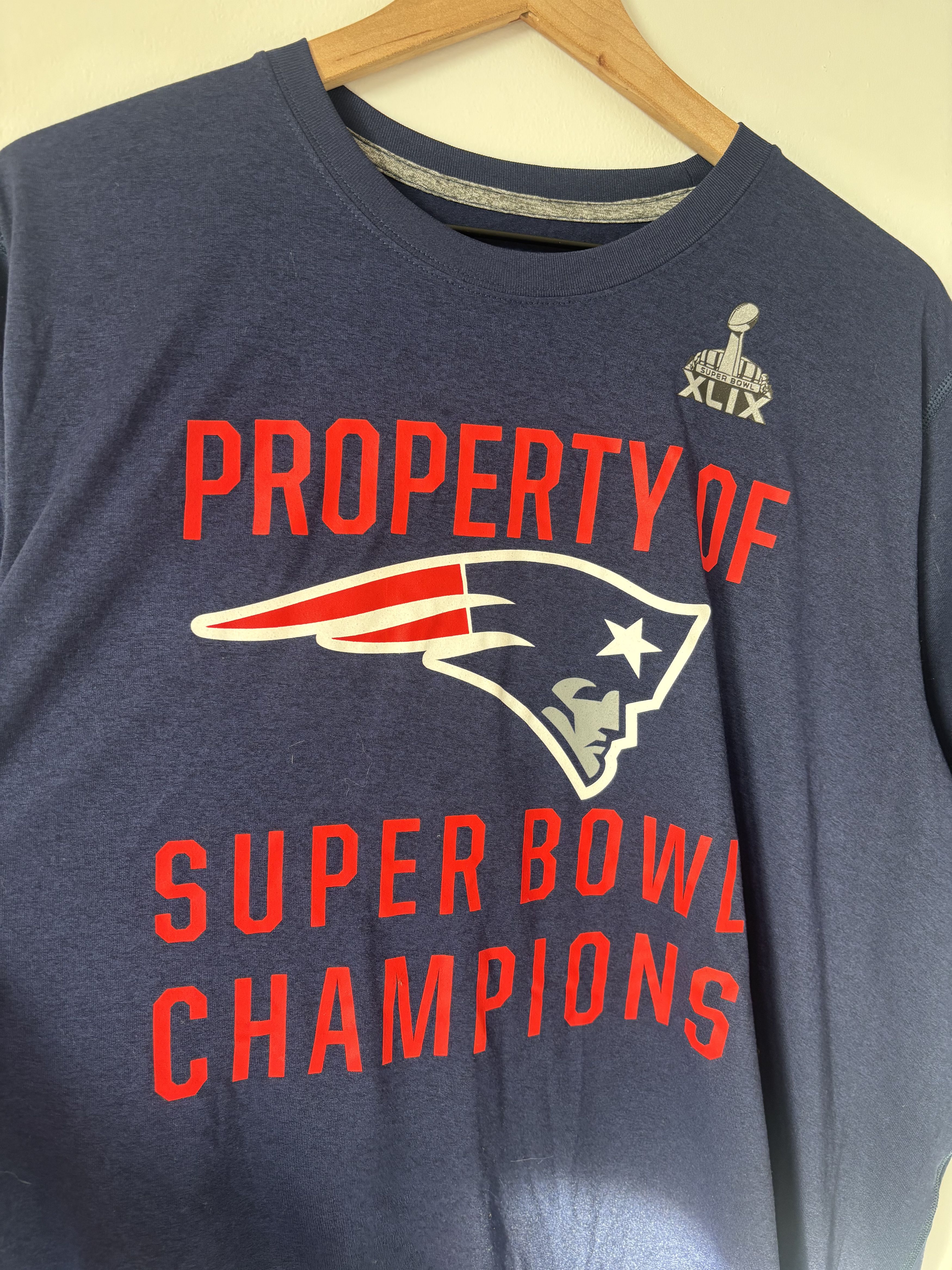 Nike Nike Dri Fit Patriots Super Bowl Champions Tee XL Navy Size US XL / EU 56 / 4 - 4 Thumbnail