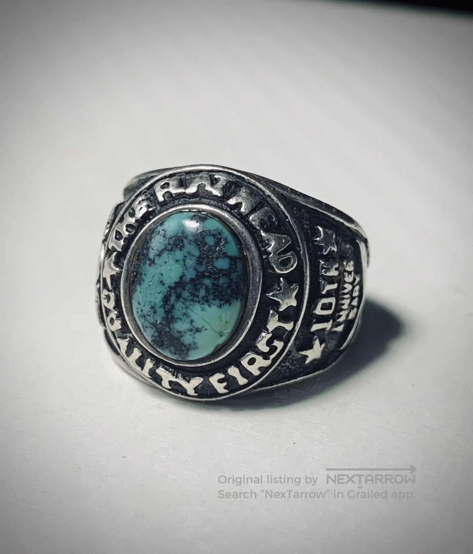Other Flat Head Turquoise Adjustable Ring. Size ONE SIZE - 1 Thumbnail