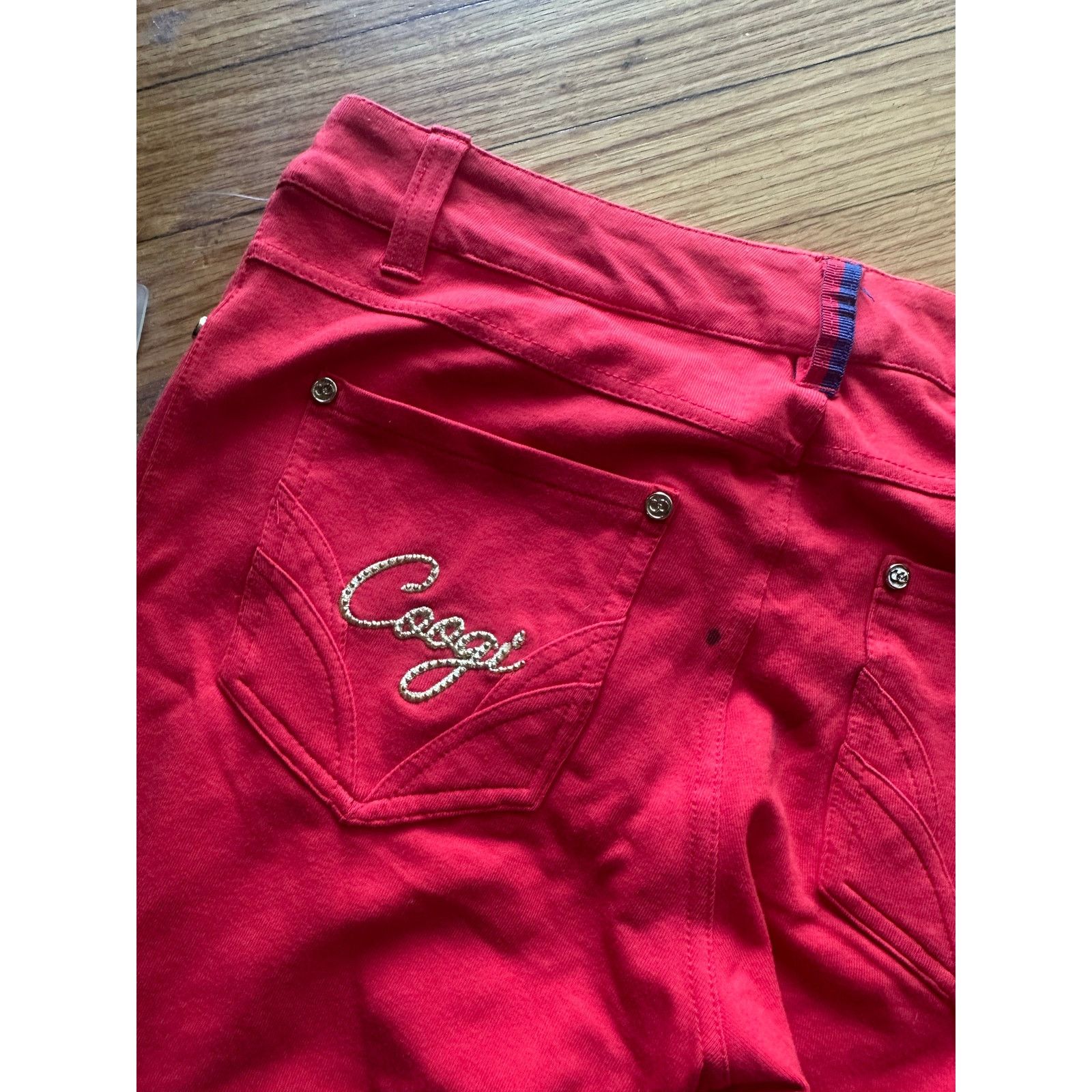 Coogi Coogi Red Stretch Skinny Jeans Gold Hardware – Women’s 7/8 Size 30" / US 8 / IT 44 - 8 Thumbnail