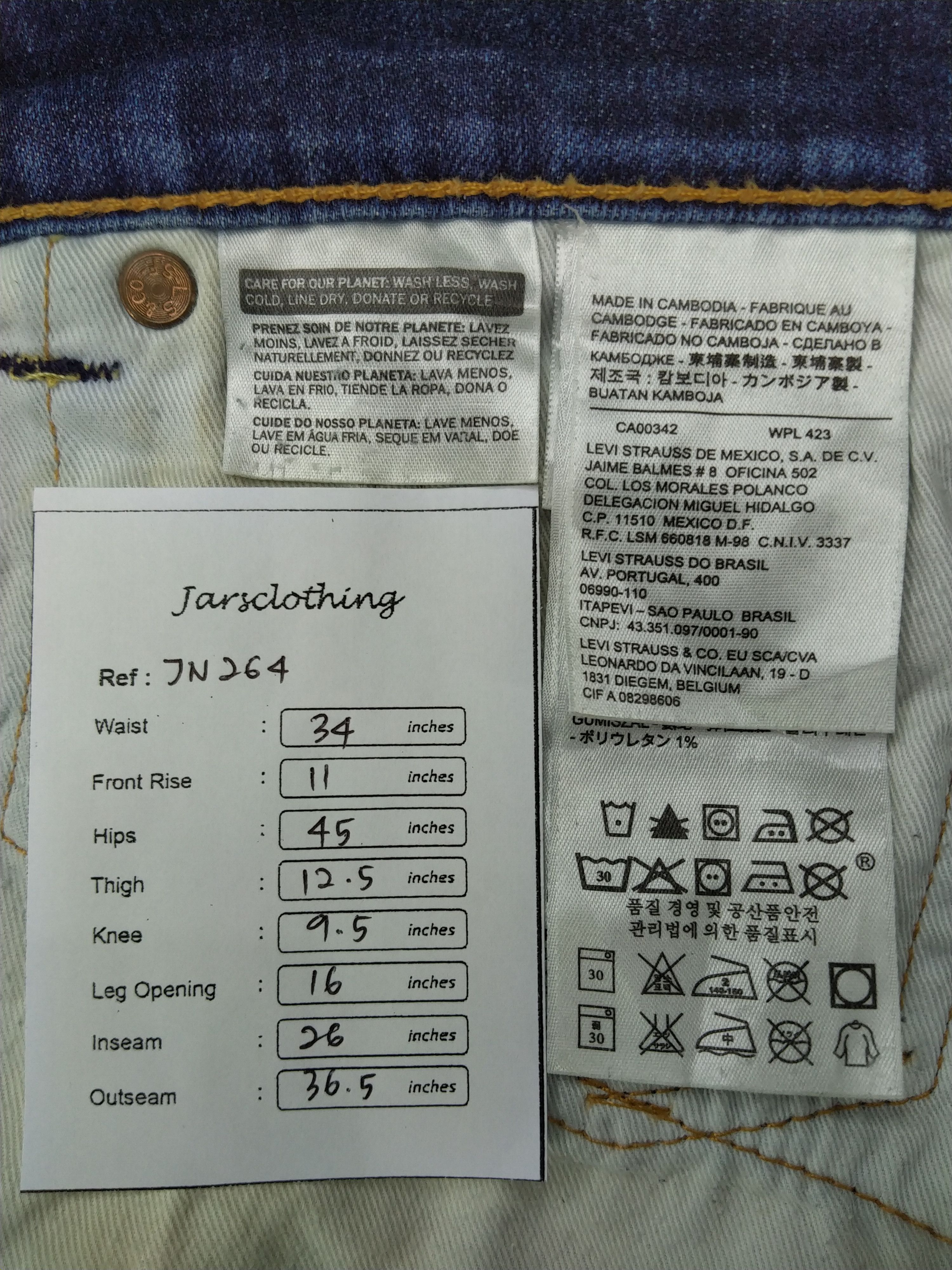 Levi's Dark Blue Vintage Levi's 505 Denim 34x26 -JN264 Size US 34 / EU 50 - 10 Thumbnail