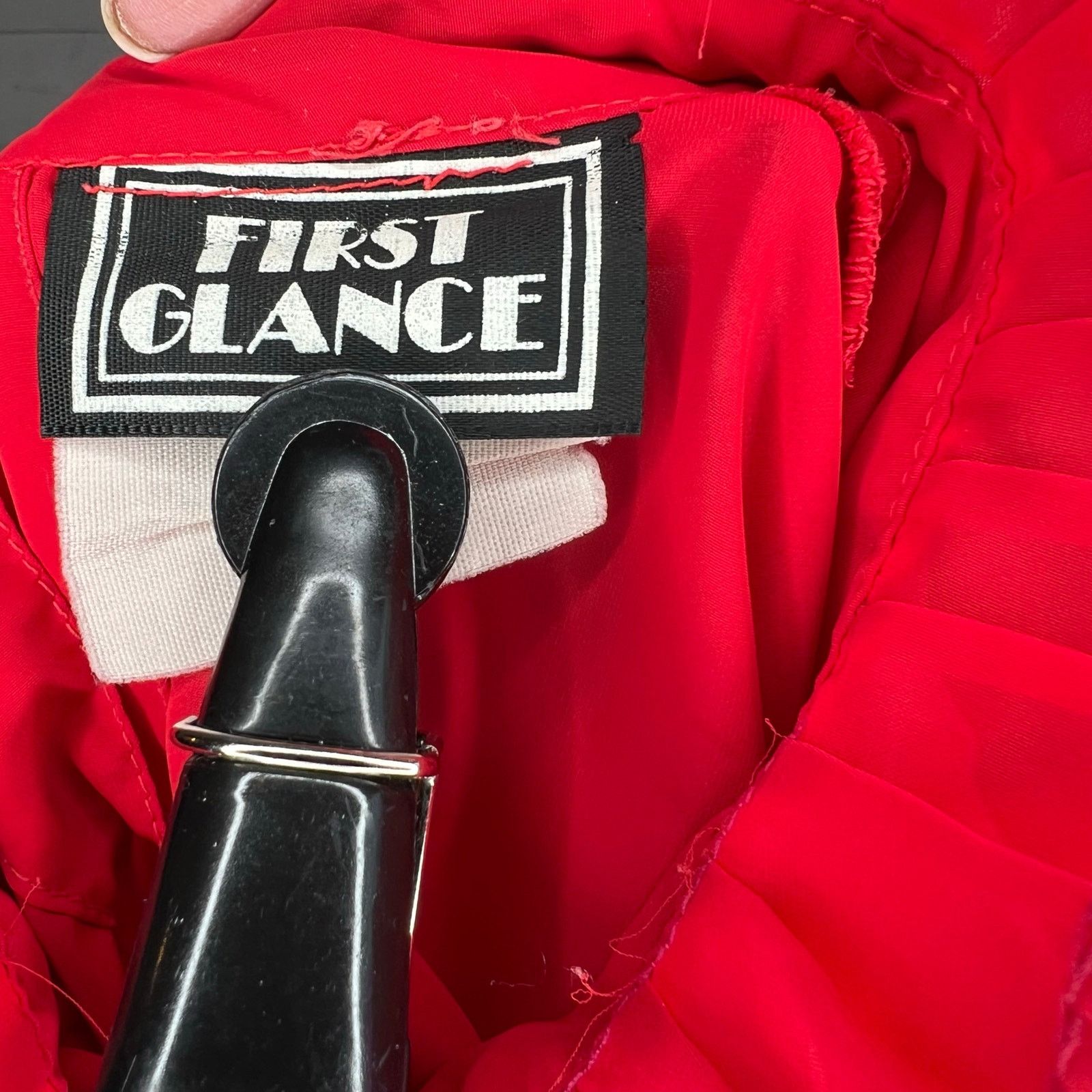 Other First Glance 80’s red pleated high neck blouse Size Small Size S / US 4 / IT 40 - 4 Thumbnail