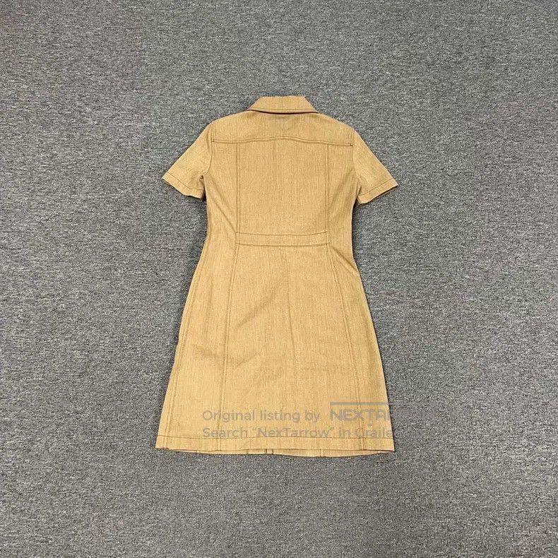 Hermes Hermes 24-Way Herringbone Pattern Khaki Dress Size XS / US 0-2 / IT 36-38 - 3 Thumbnail