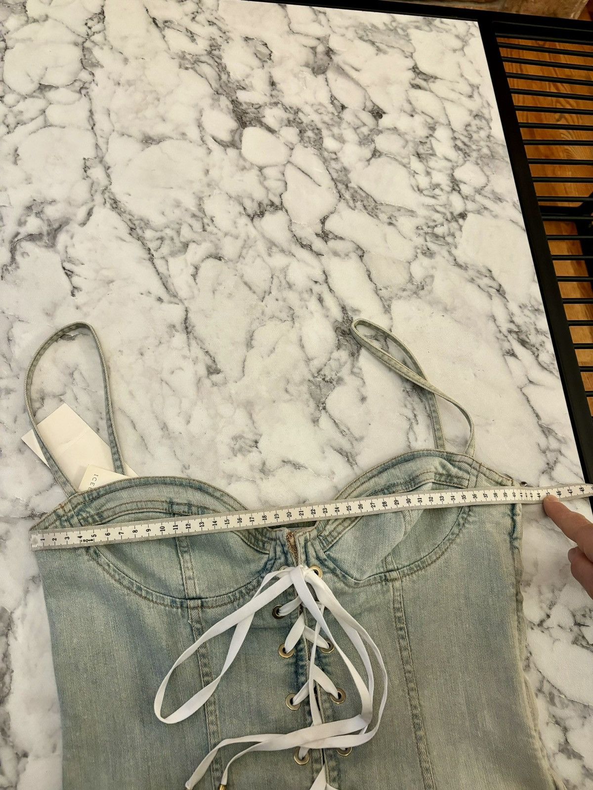 Iceberg Vintage Y2K Iceberg washed blue denim corset top Size M / US 6-8 / IT 42-44 - 9 Thumbnail