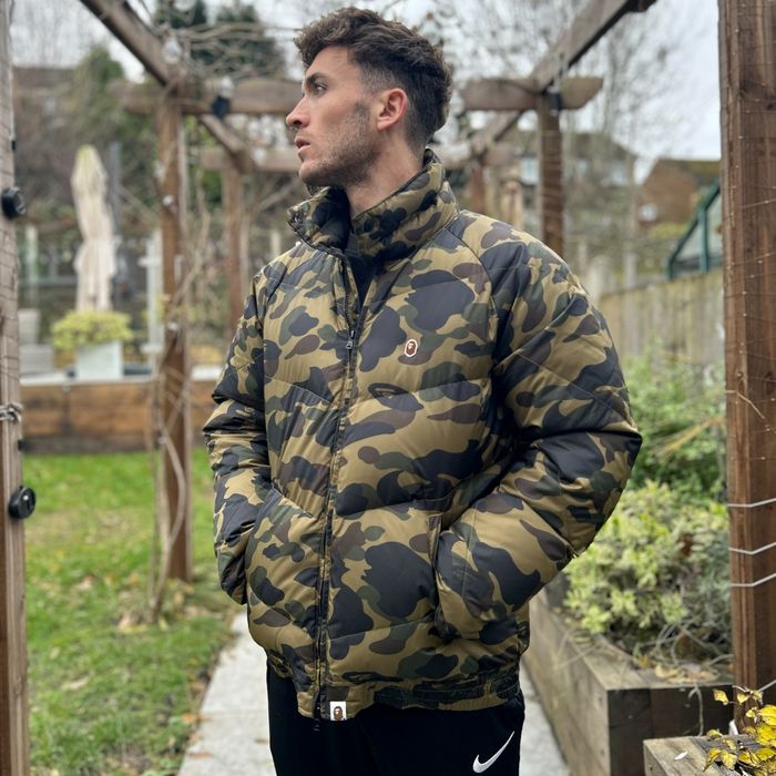 Bape 1st best sale camo down jacket