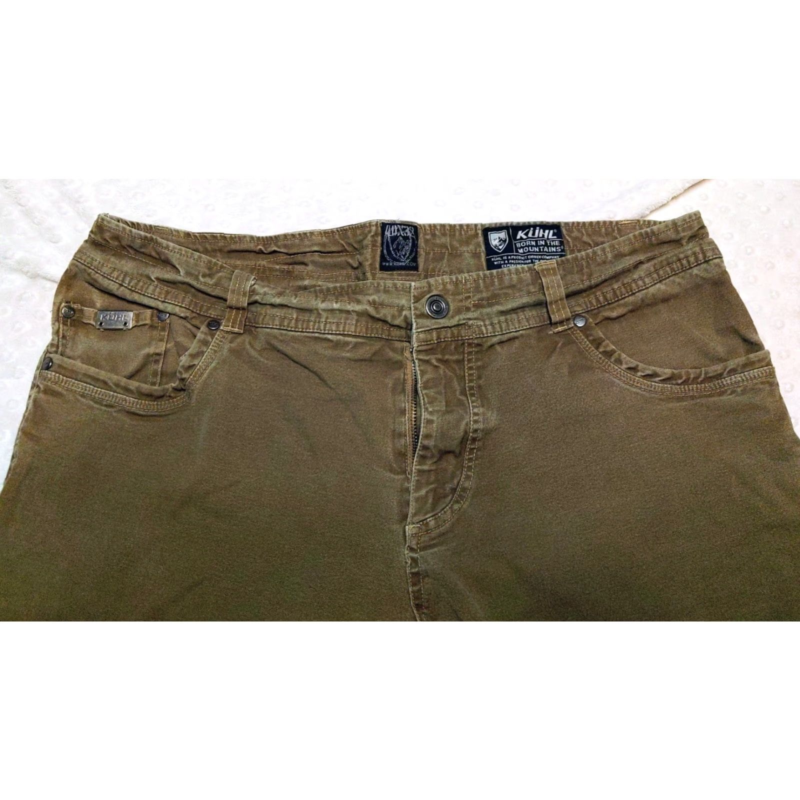 Vintage Kühl Kanvus Jeans Mens 40x32 Brown Canvas Stretch 5-Pocket Zipper Regular Straight Pants Size US 40 / EU 56 - 4 Thumbnail