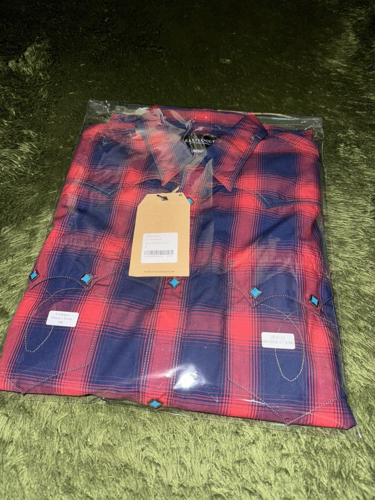 EASTLOGUE [M] Eastlogue Tartan Check Western Shirt Red/Navy Size US M / EU 48-50 / 2 - 11 Thumbnail