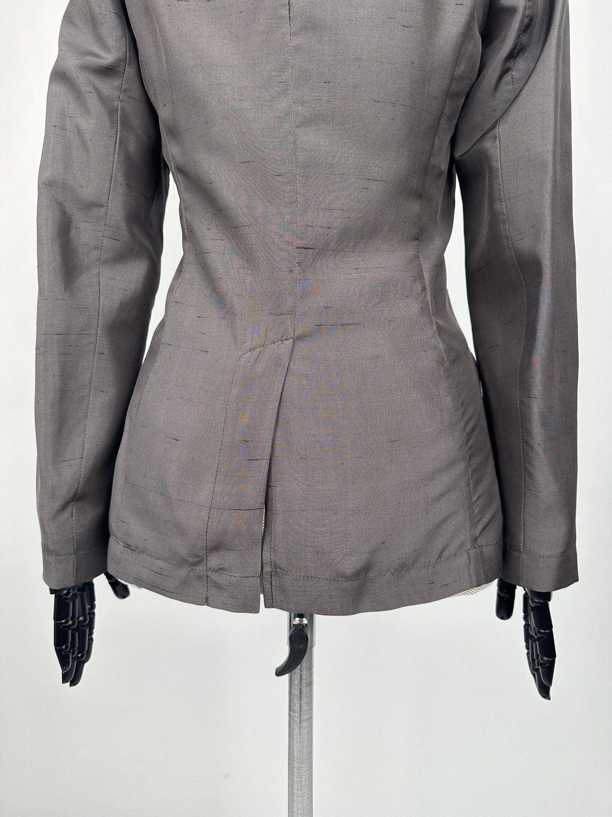 Etro ETRO Milano 100% Silk Dark Gray Blazer Jacket Women’s sz 42 Size M / US 6-8 / IT 42-44 - 12 Thumbnail