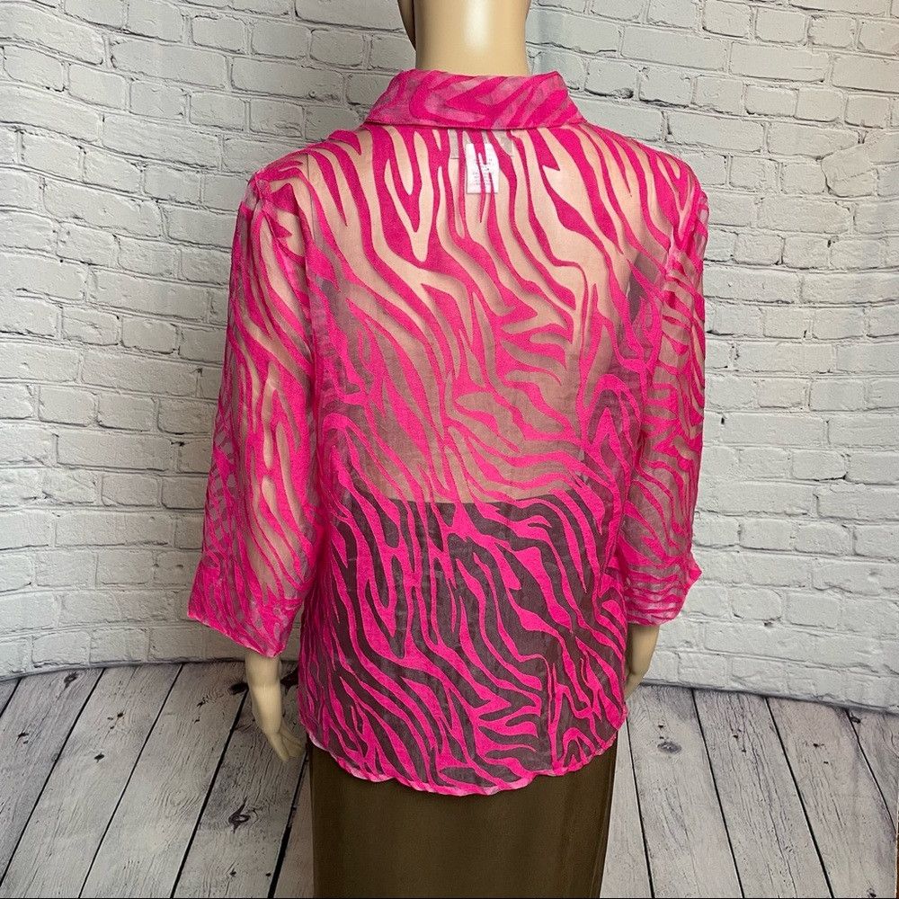 Other Studio Works Pink Stripes Rayon Blouse Size S Size S / US 4 / IT 40 - 4 Thumbnail