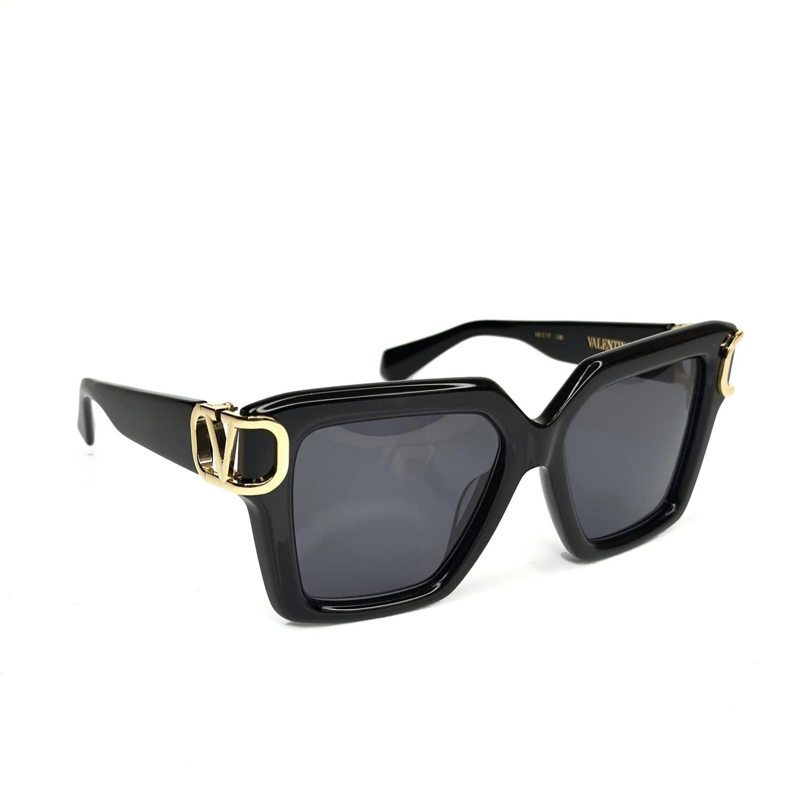 Valentino VALENTINO V-UNO VLS107 Black VLS 107E Gold Logo Sunglasses Size ONE SIZE - 9 Thumbnail