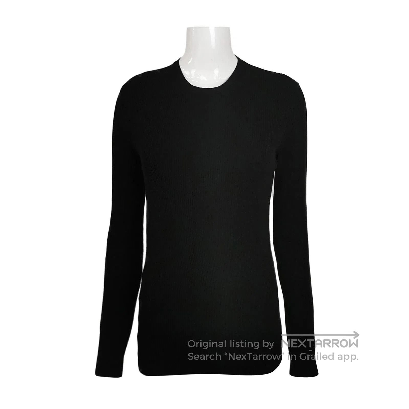 Prada Prada Black Ribbed Knit Sweater for Women . Size L / US 10 / IT 46 - 1 Thumbnail