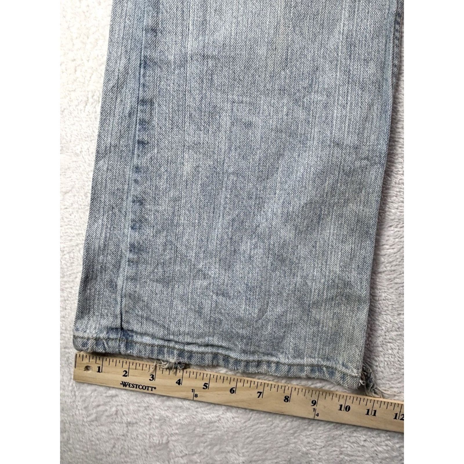 Levi's VINTAGE Levi's 527 Jeans Mens Low Boot Cut 34x30 Light Blue Wash Workwear Denim 5-Pocket Pockets 90s USA Cowboy Men Jeans Cap/Logo Zipper Button Size US 34 / EU 50 - 5 Thumbnail