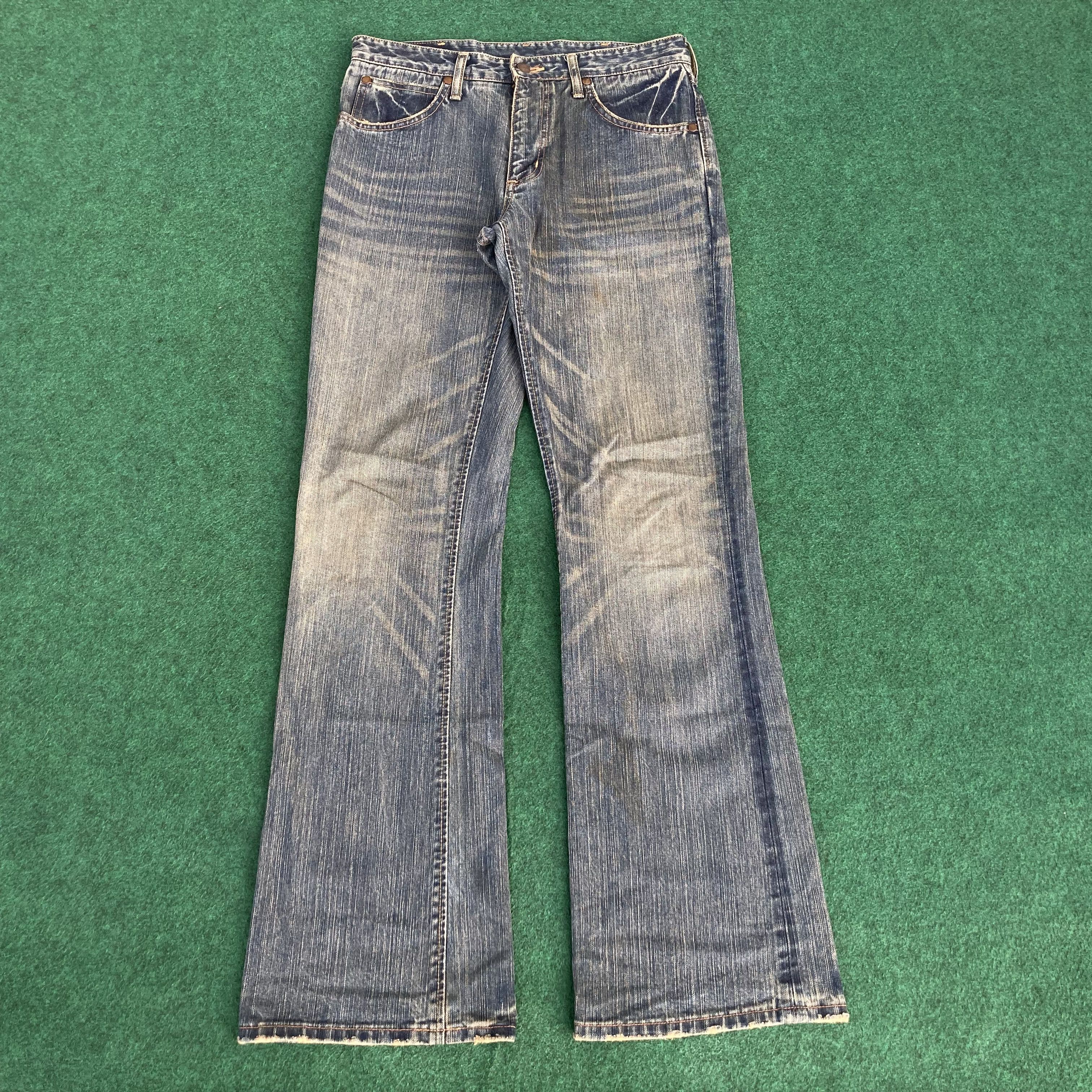 Vintage × Wrangler Vtg Wrangler Blue Denim Flare 90s Bootcut Jeans Size US 31 - 1 Thumbnail