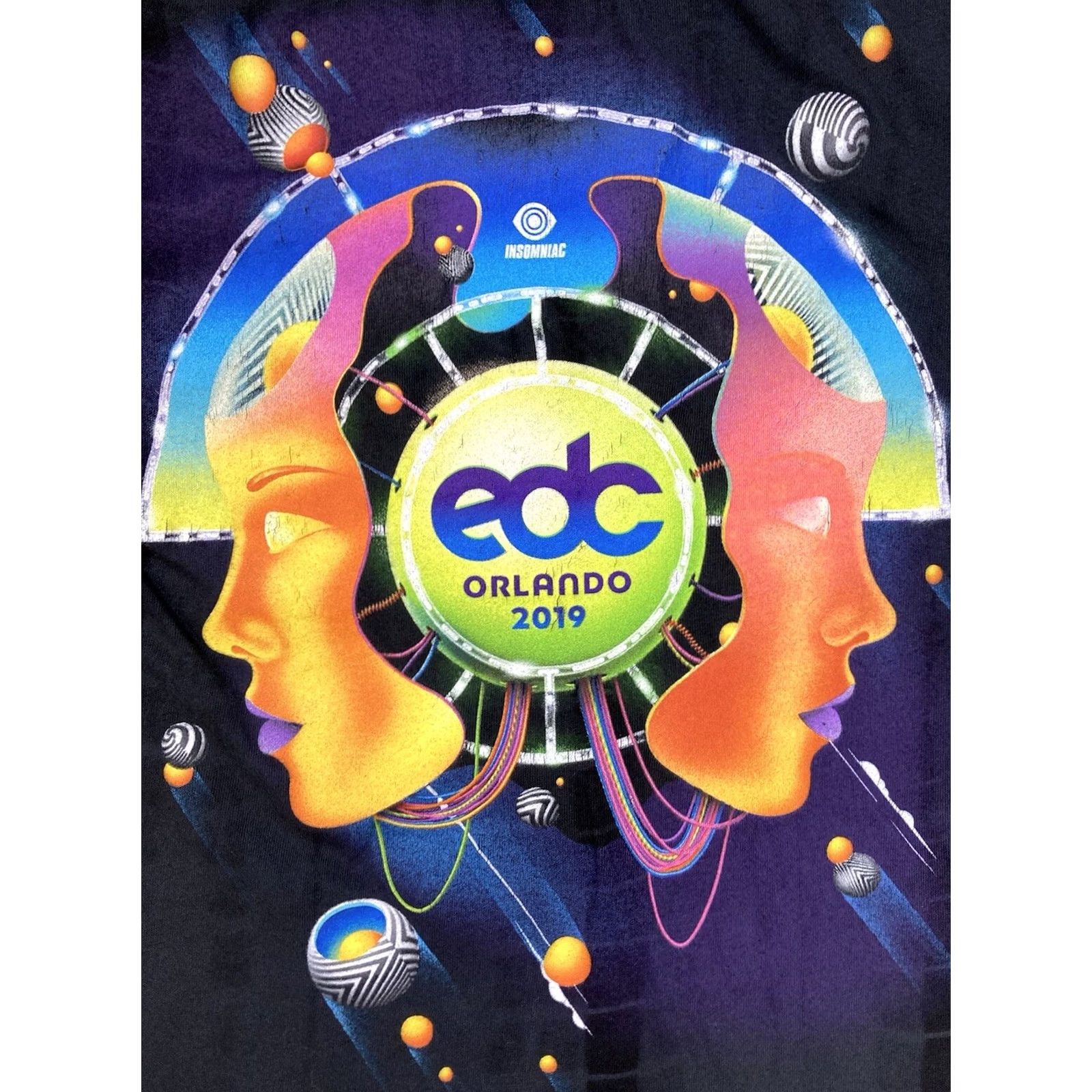 Vintage VINTAGE Insomniac EDC Orlando 2019 Tank Top T-shirt Women Small Black Music Shirt Size S / US 4 / IT 40 - 2 Thumbnail