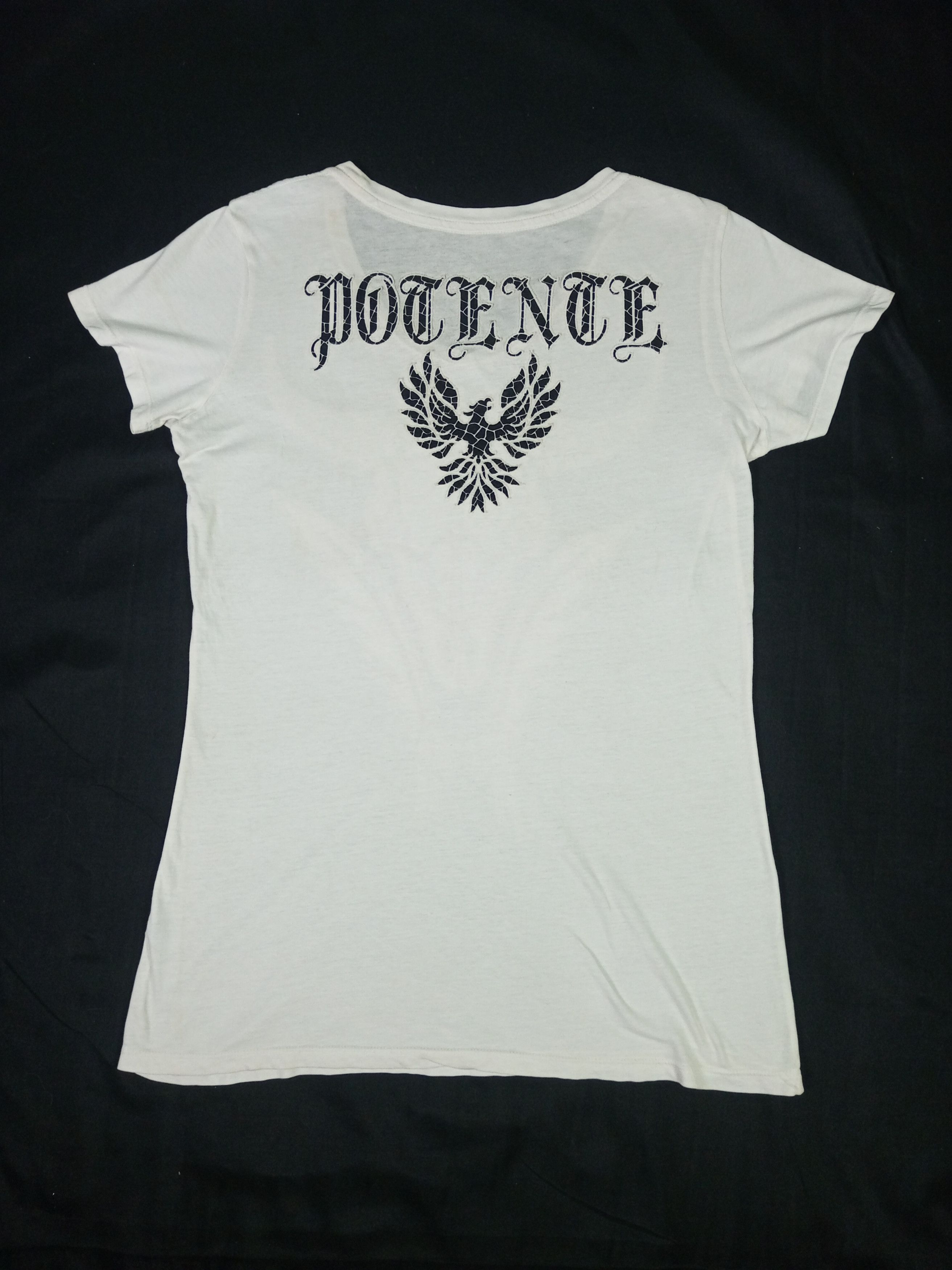 Japanese Brand Y2K Potente Poem Punk Live and Fair Embroidered Tshirt Size M / US 6-8 / IT 42-44 - 14 Thumbnail