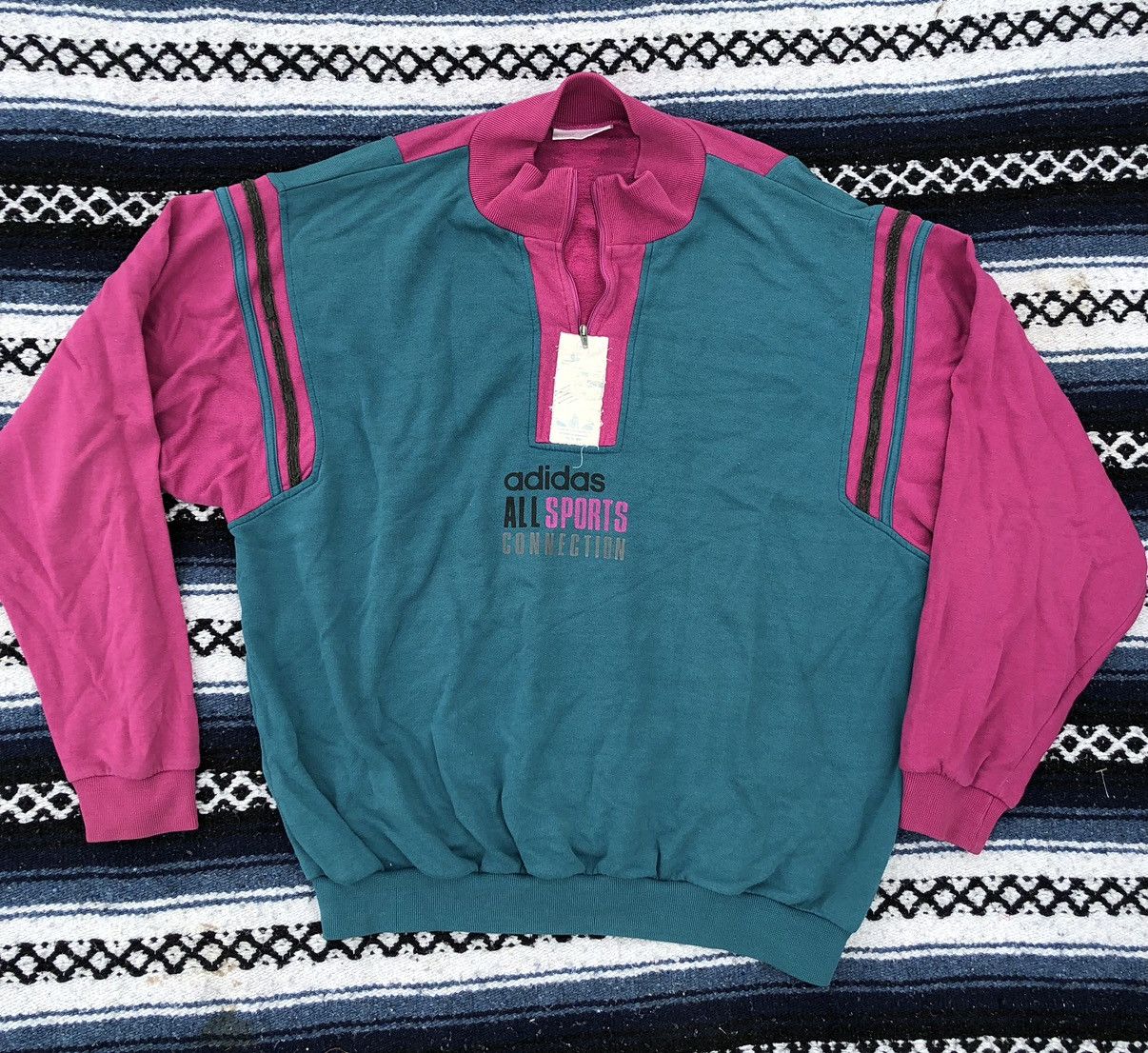 Adidas × Vintage Adidas Jumper raspberry Jacket Vintage 80s 90s Size L Size US L / EU 52-54 / 3 - 1 Thumbnail
