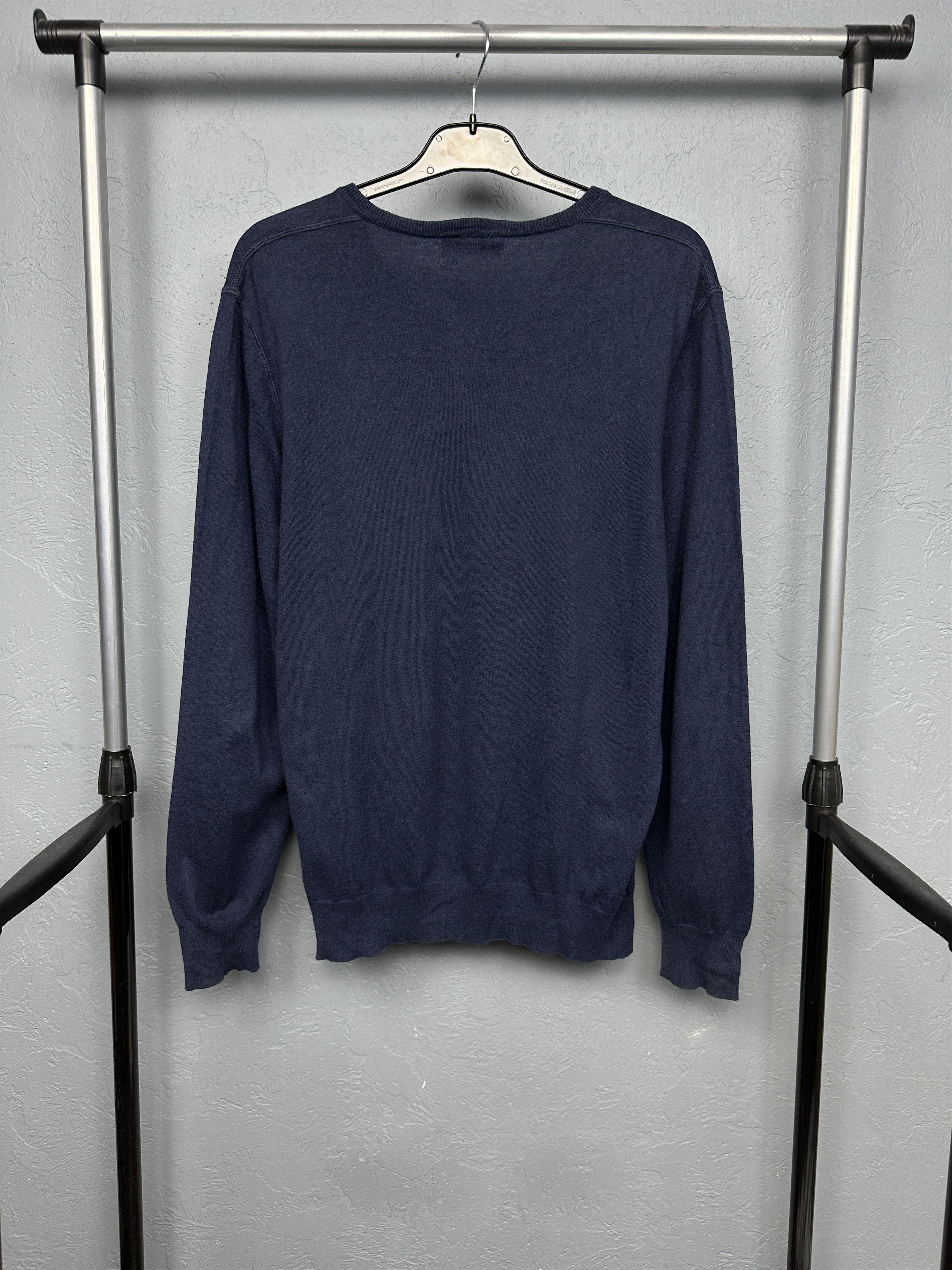 Gran Sasso Gran Sasso Mens V-Neck Wool Knit Sweater Size US L / EU 52-54 / 3 - 7 Thumbnail