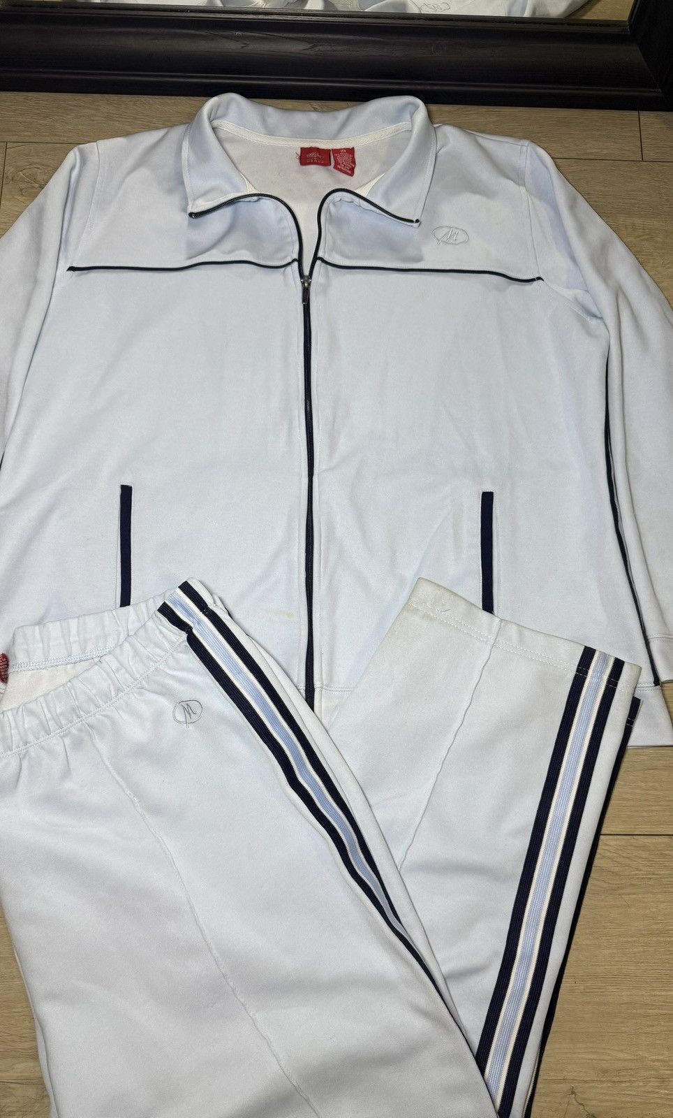 Mossimo Vintage 1990s Women’s Embroidered Mossimo Logo Striped Track Size XXL / US 16-18 / IT 52-54 - 3 Thumbnail