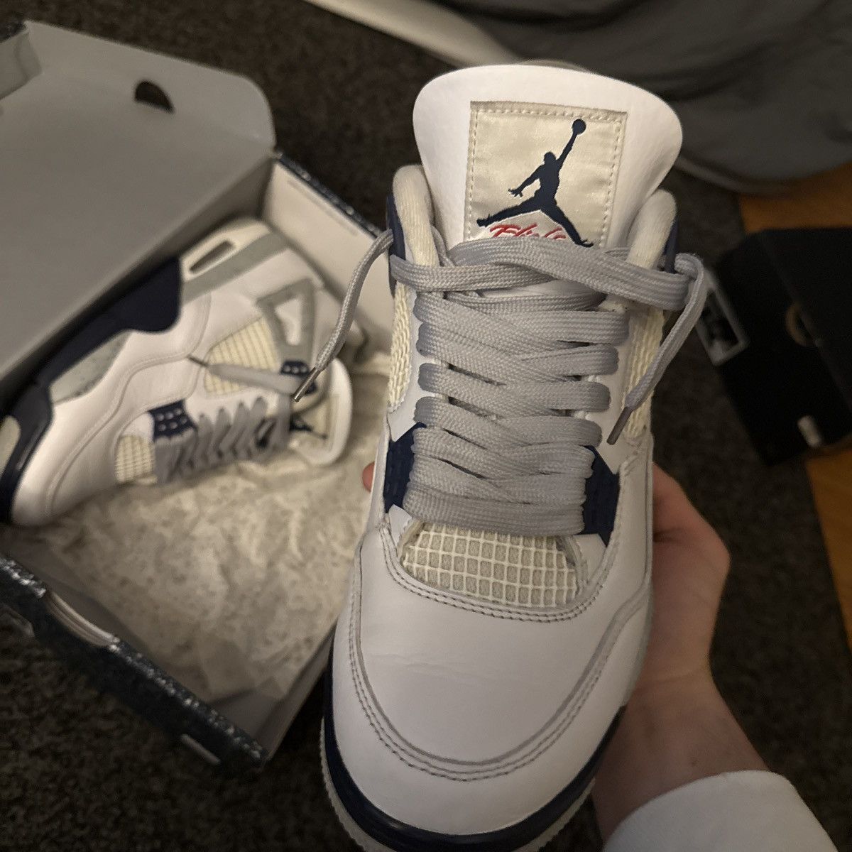 Jordan Brand Jordan 4 midnight navy Size US 8.5 / EU 41-42 - 2 Thumbnail
