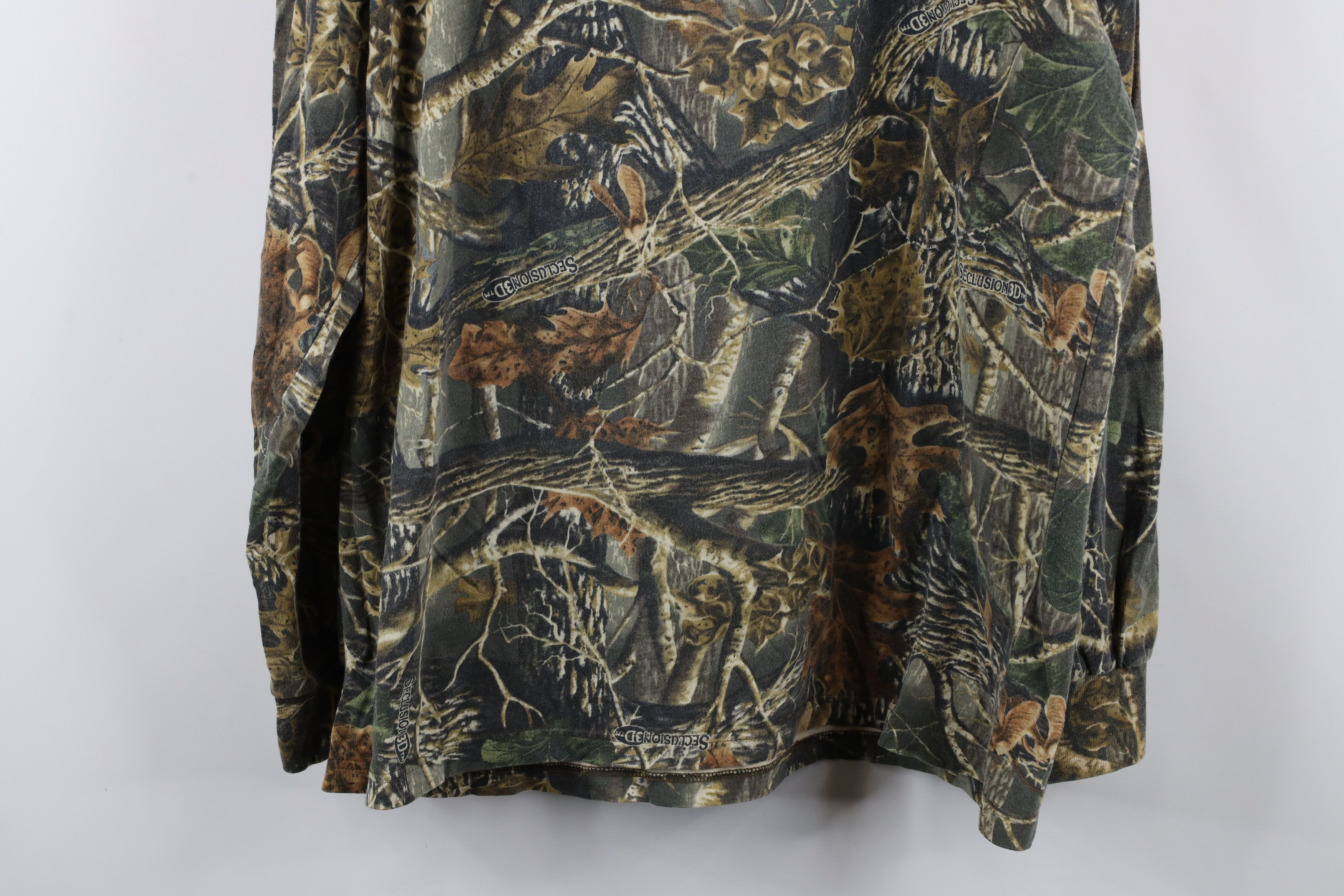 Cabelas × Vintage Vintage Cabelas Camouflage Long Sleeve Henley T-Shirt Cotton Size US XL / EU 56 / 4 - 12 Thumbnail