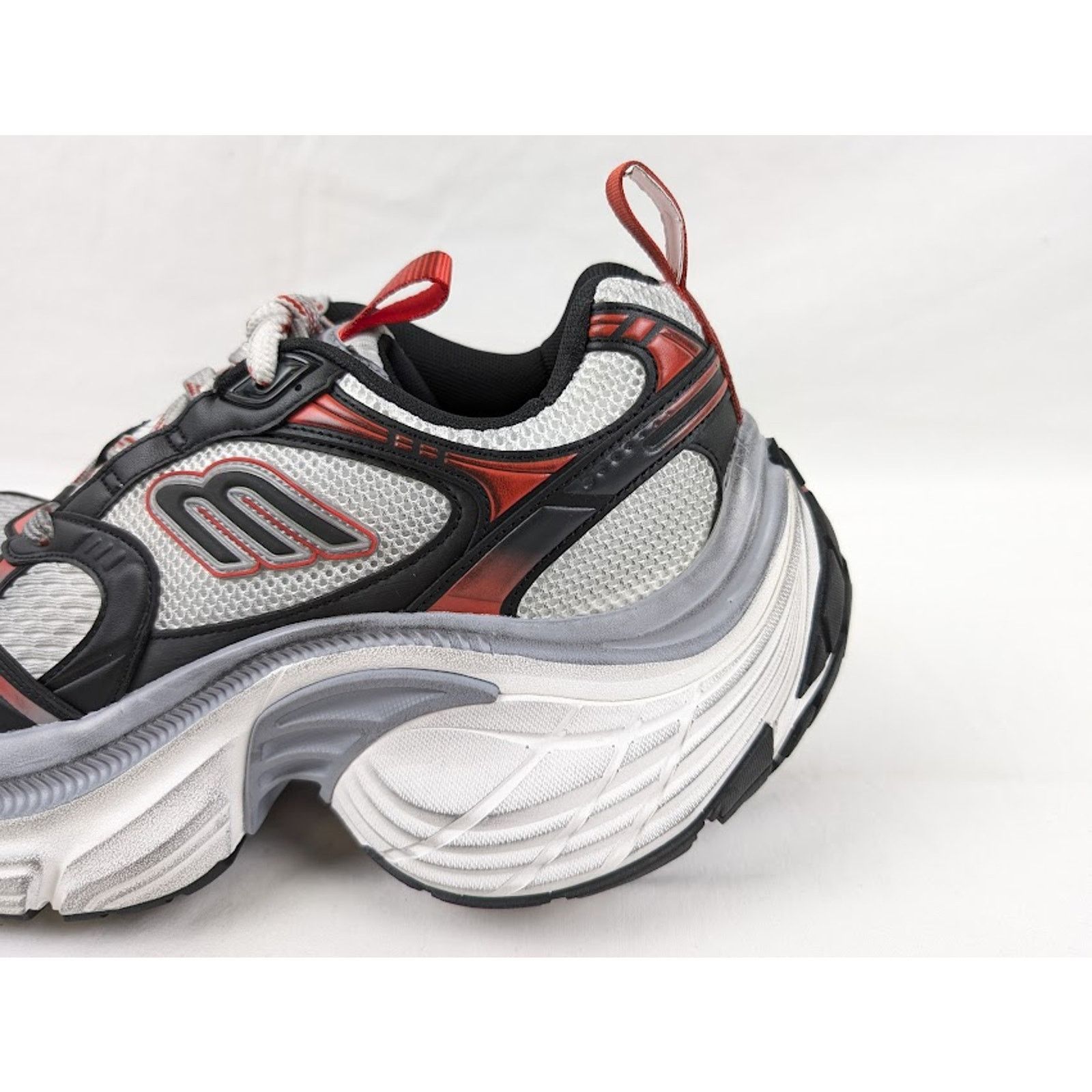 Balenciaga o1rshd1 10XL Sneakers Mesh in Grey/White/Red Size US 9 / EU 42 - 2 Thumbnail