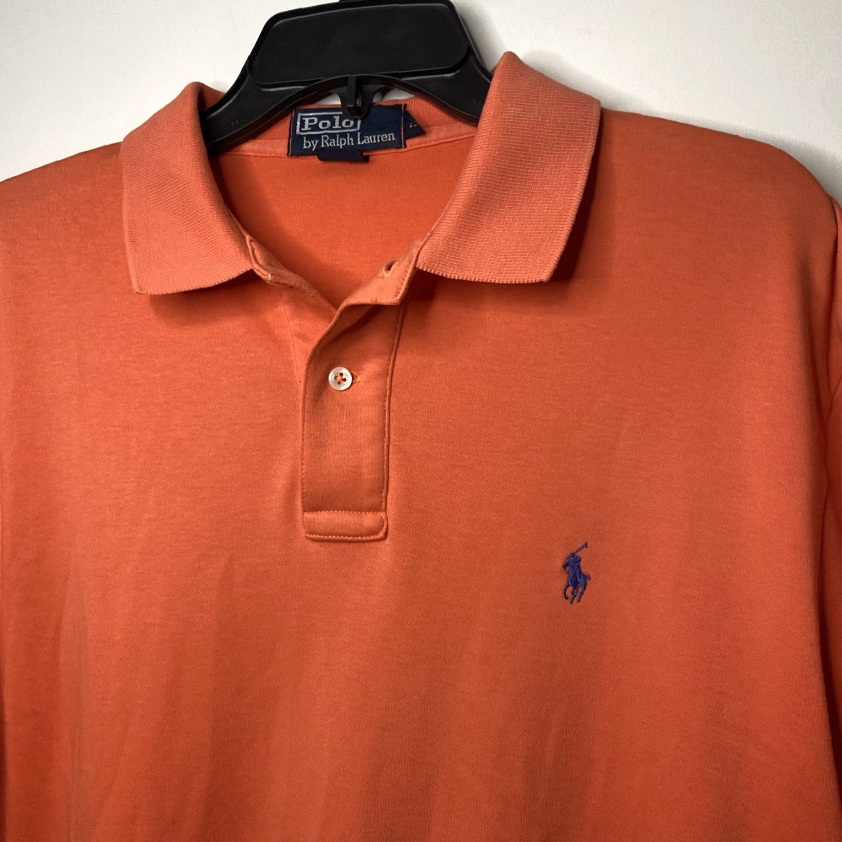 Ralph Lauren Polo By Ralph Lauren Mens Polo Shirt M Orange Light Fade Money 90s Mens Size US M / EU 48-50 / 2 - 2 Thumbnail
