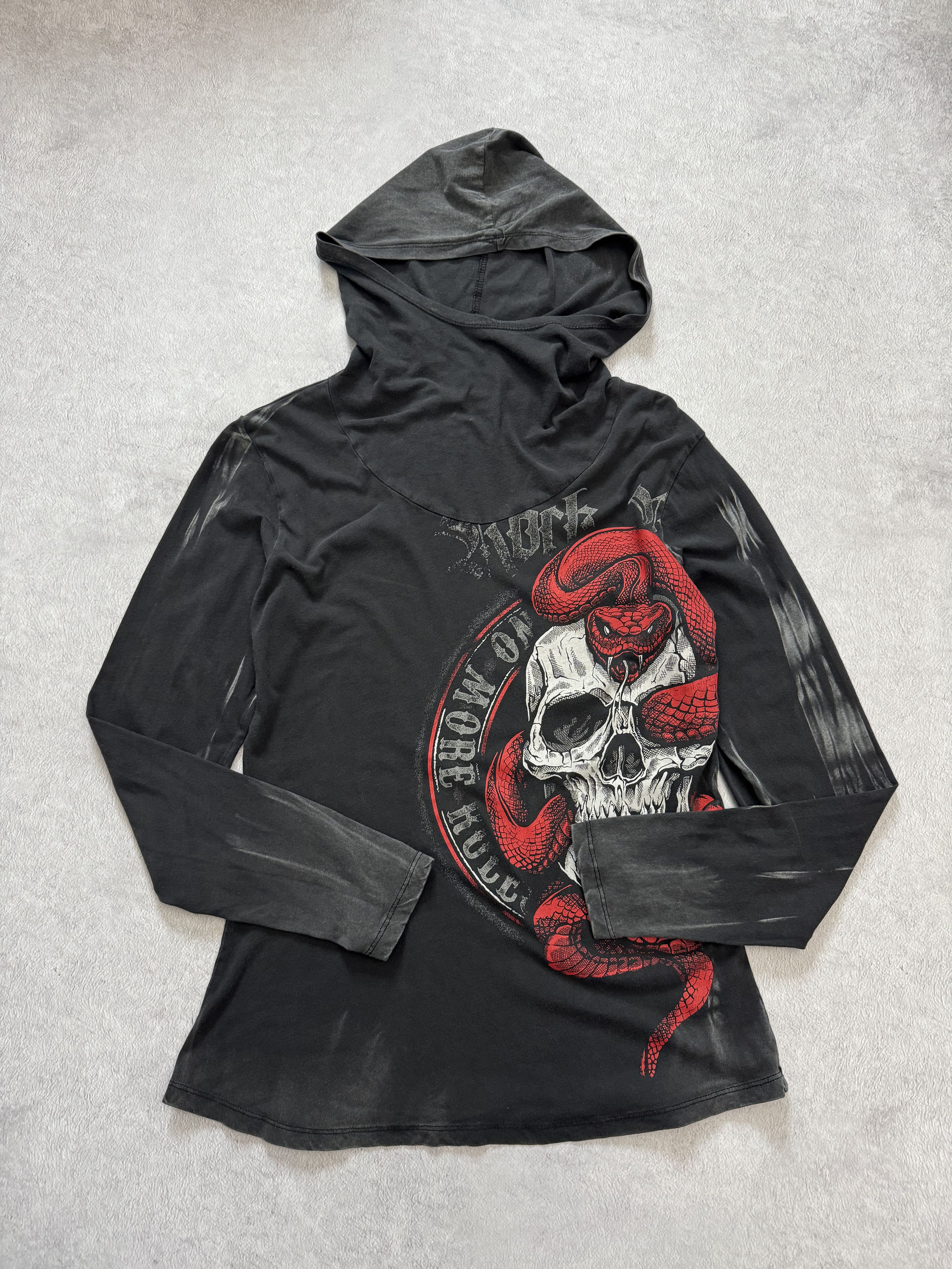 Affliction Rock Rebel Vintage Y2K Gothic Hoodie Long Sleeve Size M / US 6-8 / IT 42-44 - 3 Thumbnail