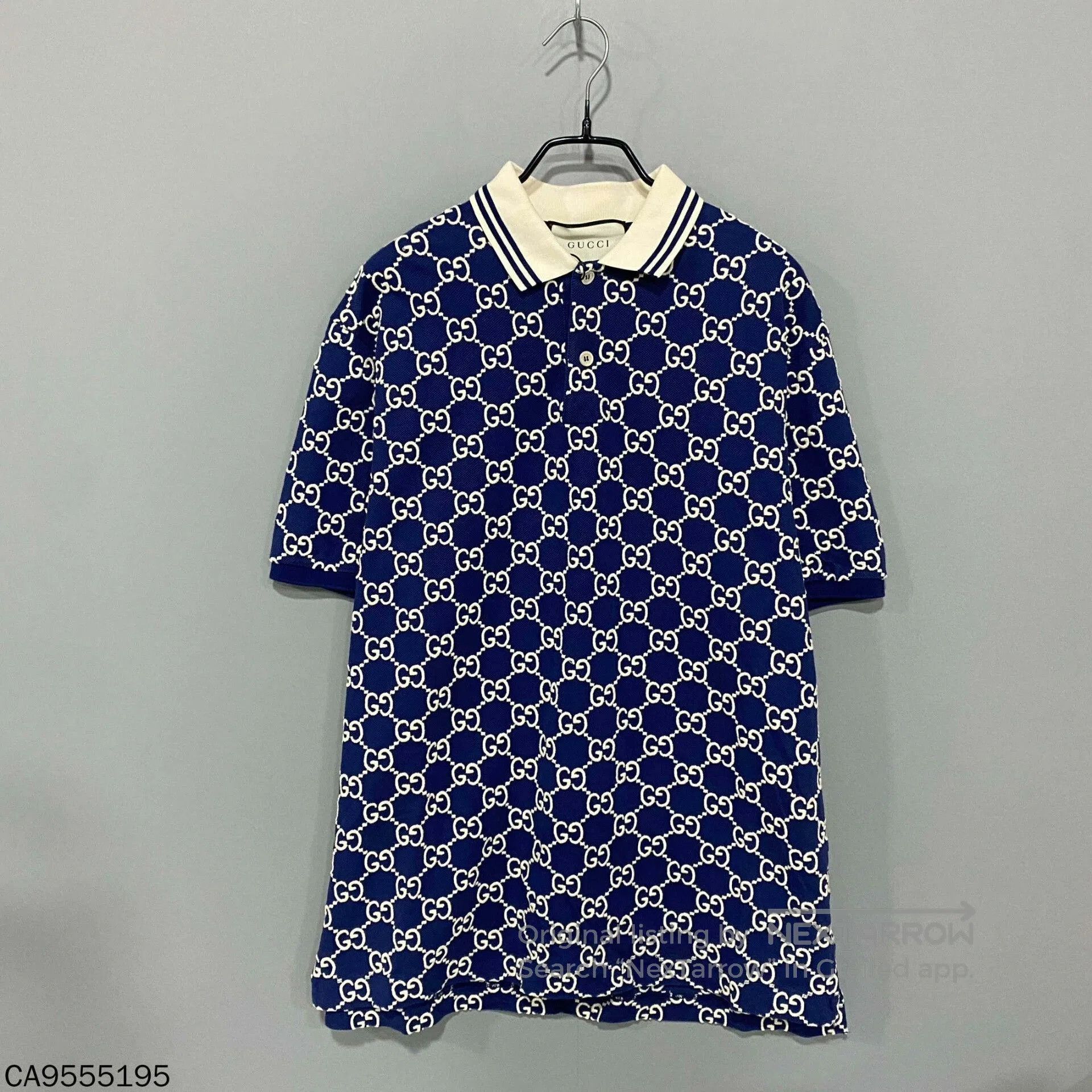 Gucci Embroidered GG Blue Short Sleeve Gucci. Size US M / EU 48-50 / 2 - 1 Thumbnail