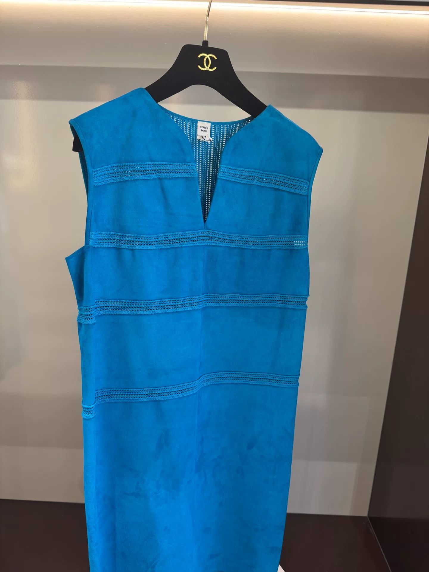 HERMES Suede Lambskin Dress