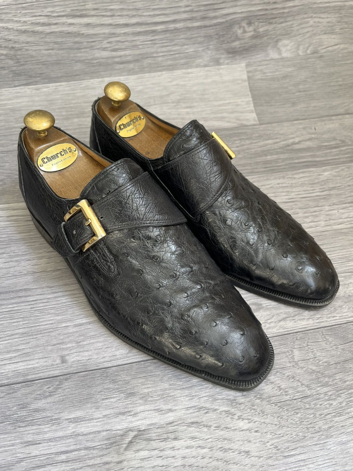 Mauri Mauri single monk strap exotic leather shoes sz 41 Size US 8 / EU 41 - 9 Thumbnail