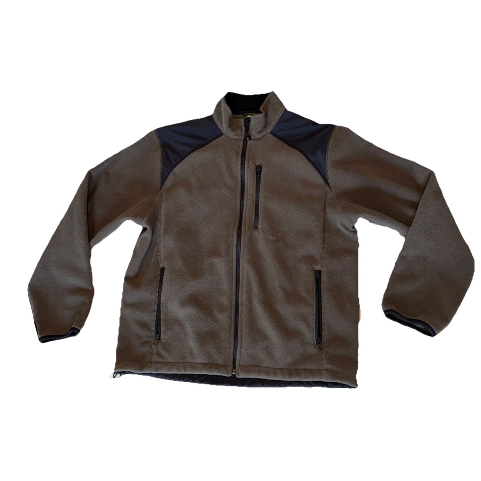 Eddie Bauer Eddie Bauer Fleece Jacket Men’s M Mid-Length Zip Olive Brown Outdoor Earth Tone Size US M / EU 48-50 / 2 - 2 Thumbnail
