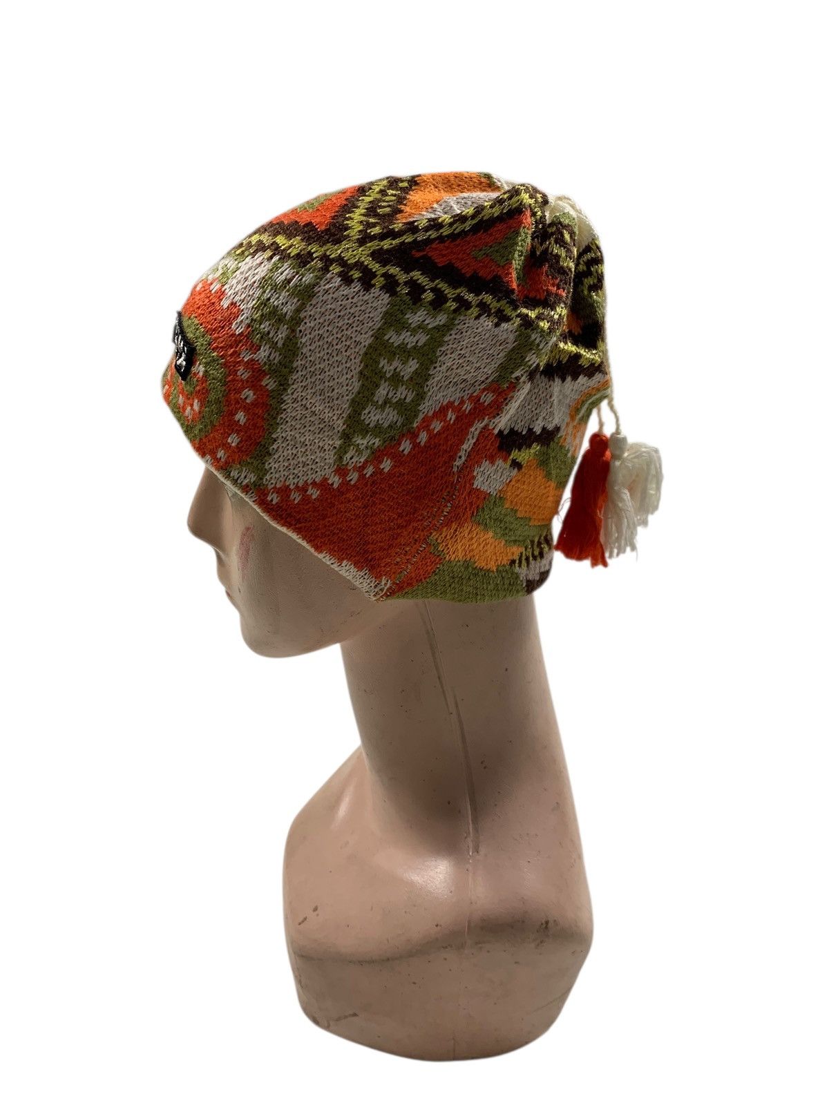 Japanese Brand Crochet knitted beanie hats rare Size ONE SIZE - 2 Thumbnail