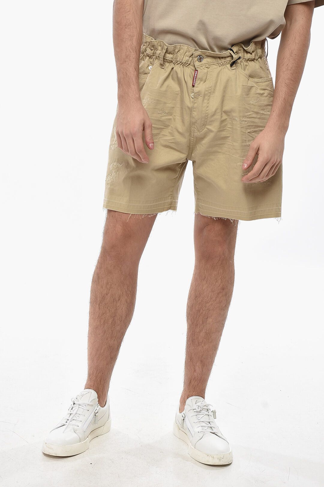 Dsquared2 Distressed Cotton Shorts Size US 35 - 1 Thumbnail