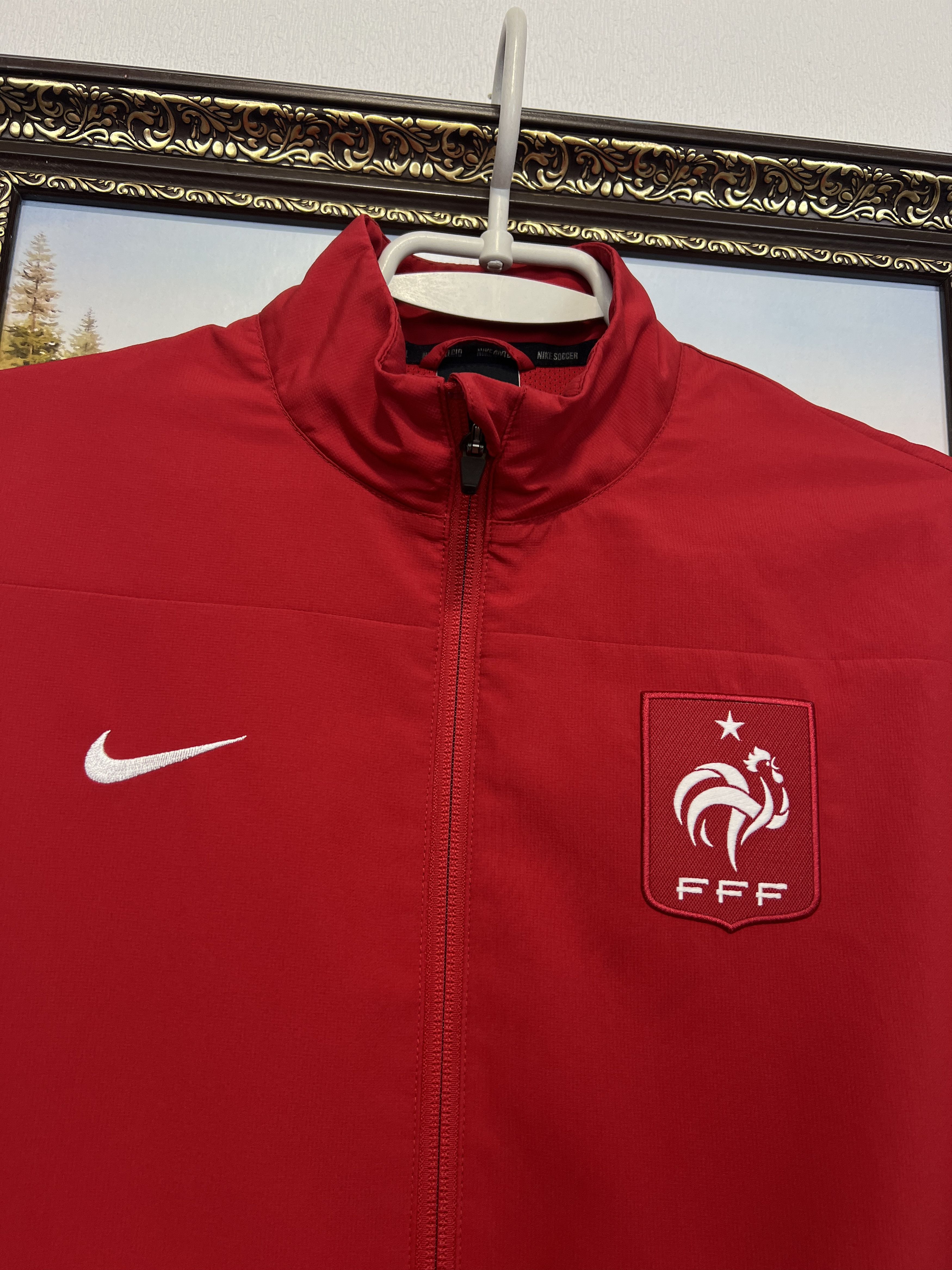 Nike Vintage France Football Red Jacket Soccer Track Top National Size M / US 6-8 / IT 42-44 - 3 Thumbnail