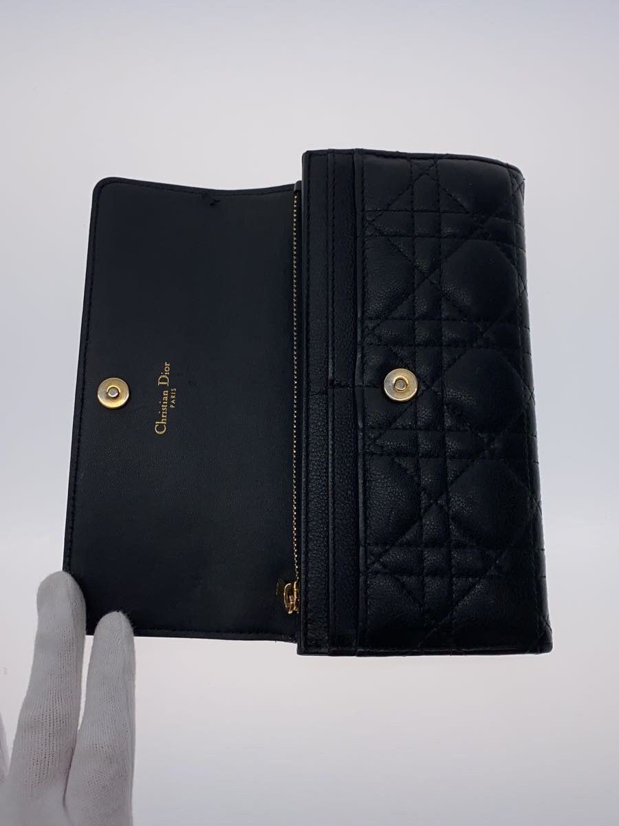 Dior Dior Cannage Quilted Leather Long Wallet Size ONE SIZE - 4 Thumbnail
