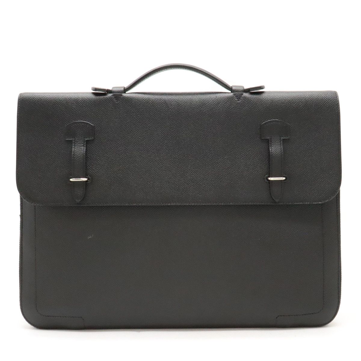 Hermes Hermes Hermes Serviette 57 Business Bag Briefcase Vaux Epson Leather Black Leather Business Bag in Very Good Condition Size ONE SIZE - 1 Thumbnail