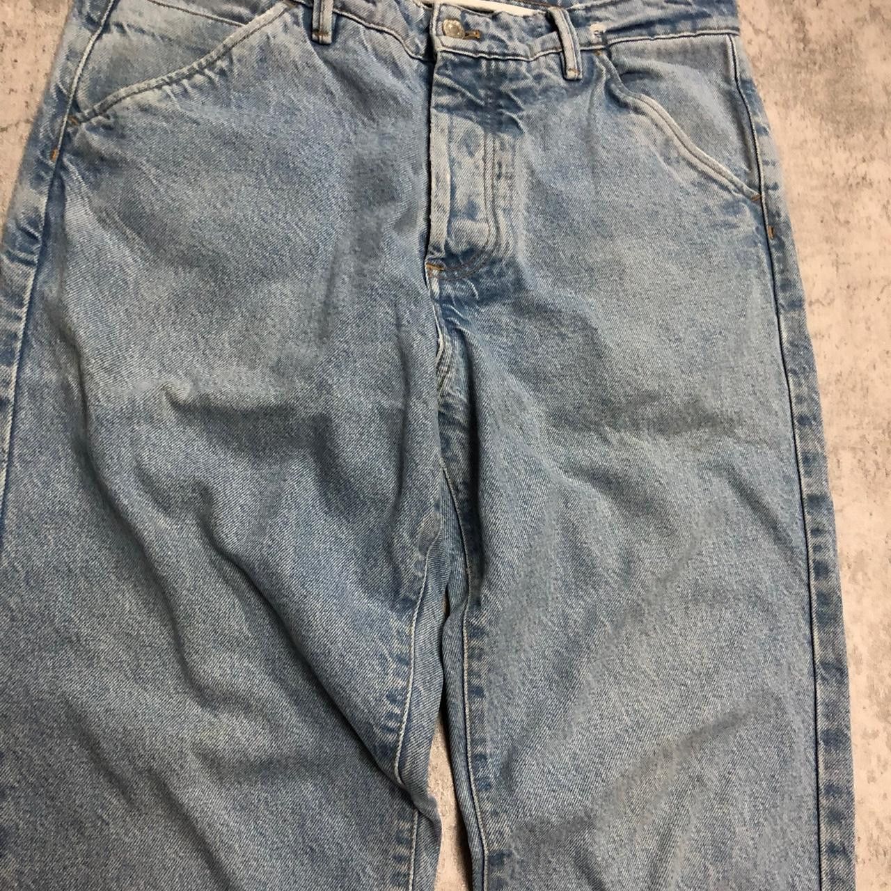 Zara Blue Zara straight leg jeans #straightlegjeans Size 42" / US 20 - 2 Thumbnail