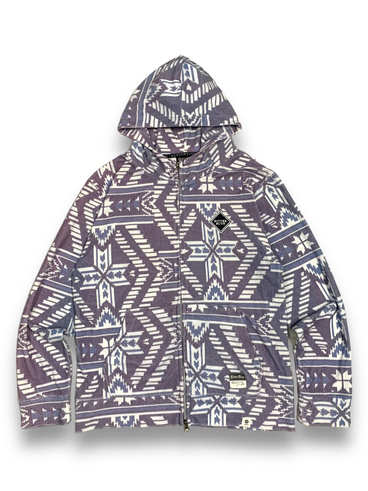 Other Vintage Bitter Blue Native Aztec Full Zip Hoodies Size US M / EU 48-50 / 2 - 1 Thumbnail