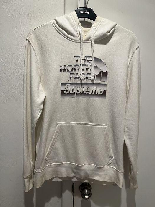 Supreme north discount face hoodie white