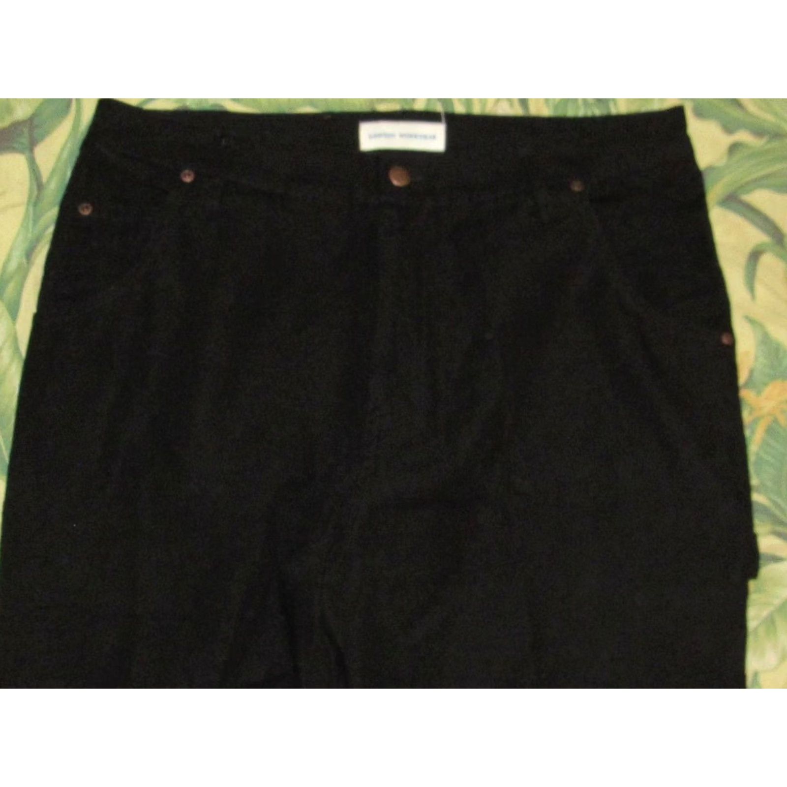 Denime DAWSON WORKWEAR x XENA Black Canvas Denim Jeans Womens 33 x 30 Size 24" / US 00 / IT 34 - 2 Thumbnail