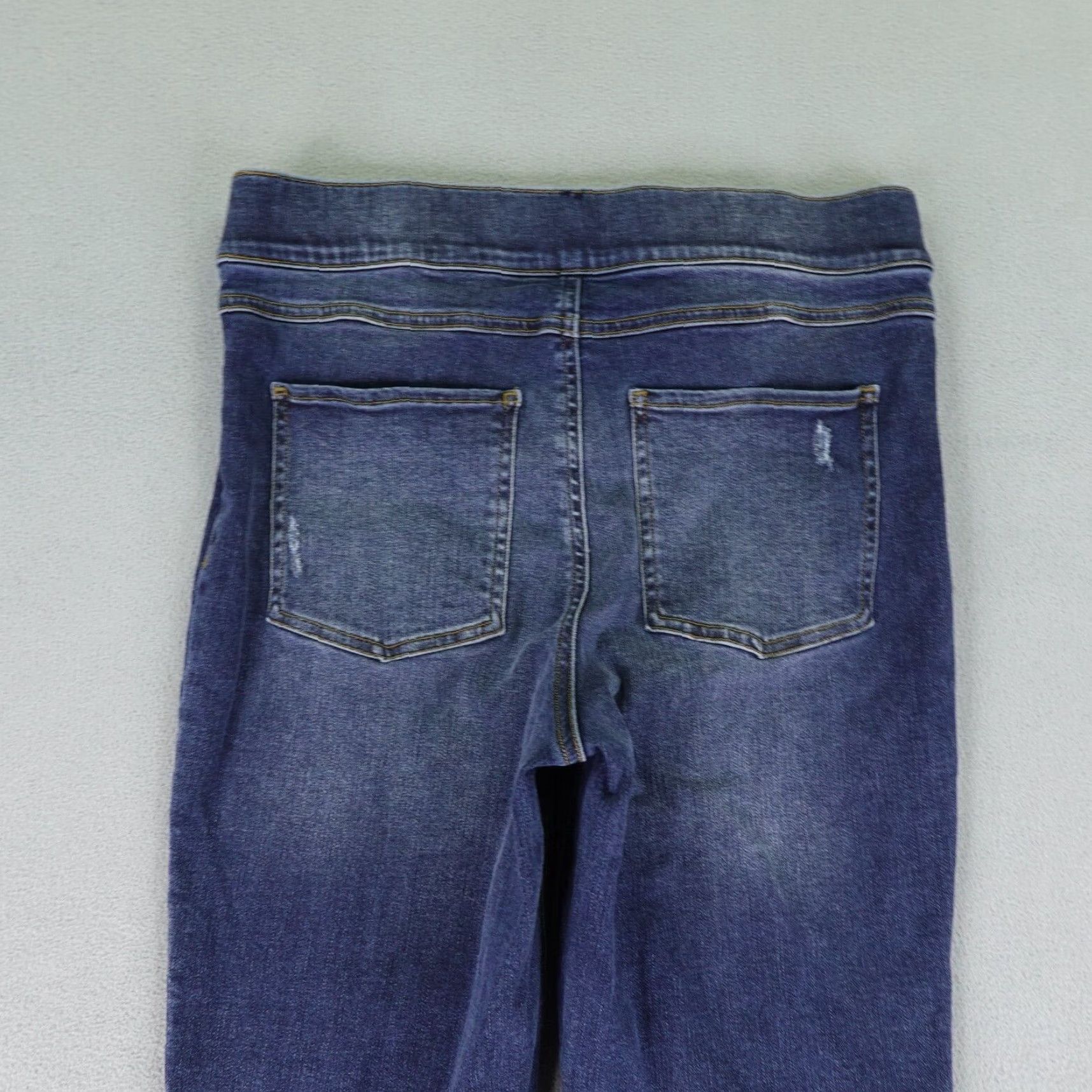 Spanx VINTAGE Spanx Jeans Womens Large Blue Denim Skinny Ankle Distressed Raw Hem Pants Flex Size 36" / US 14 / IT 50 - 5 Thumbnail