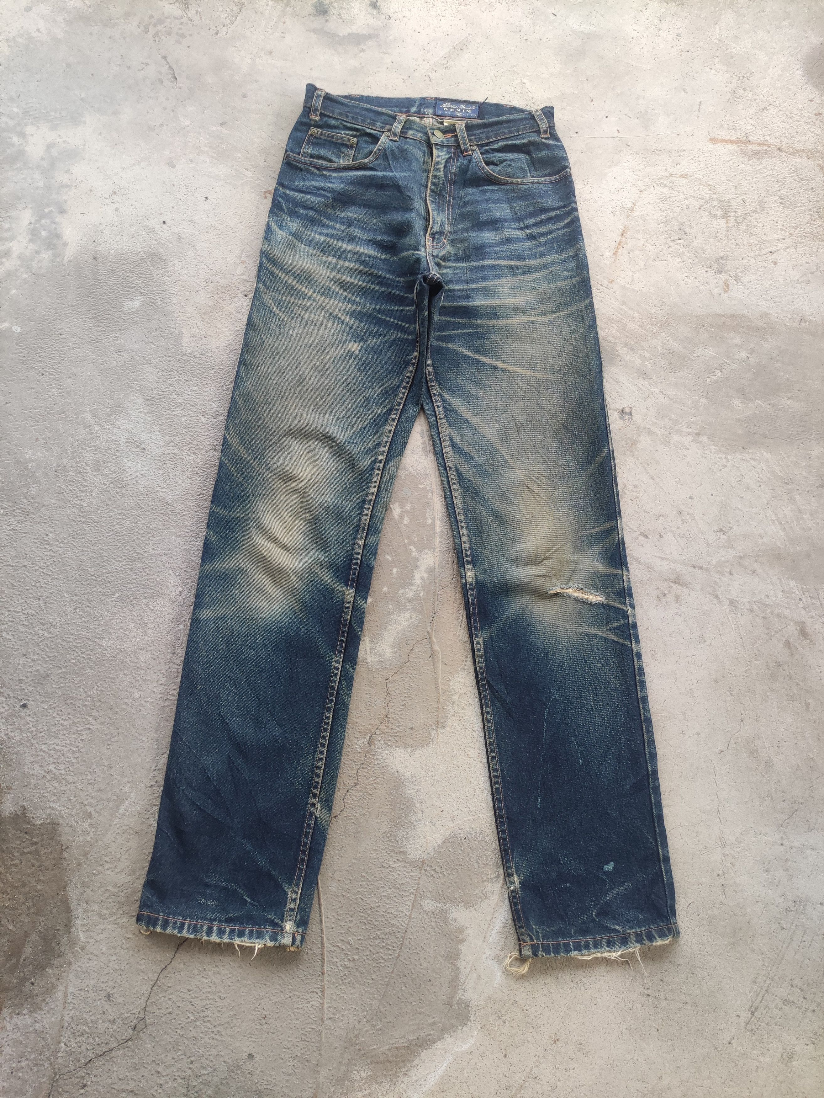 Eddie Bauer Vintage Eddie Bauer Jean Distressed Faded Denim Size US 30 / EU 46 - 1 Thumbnail