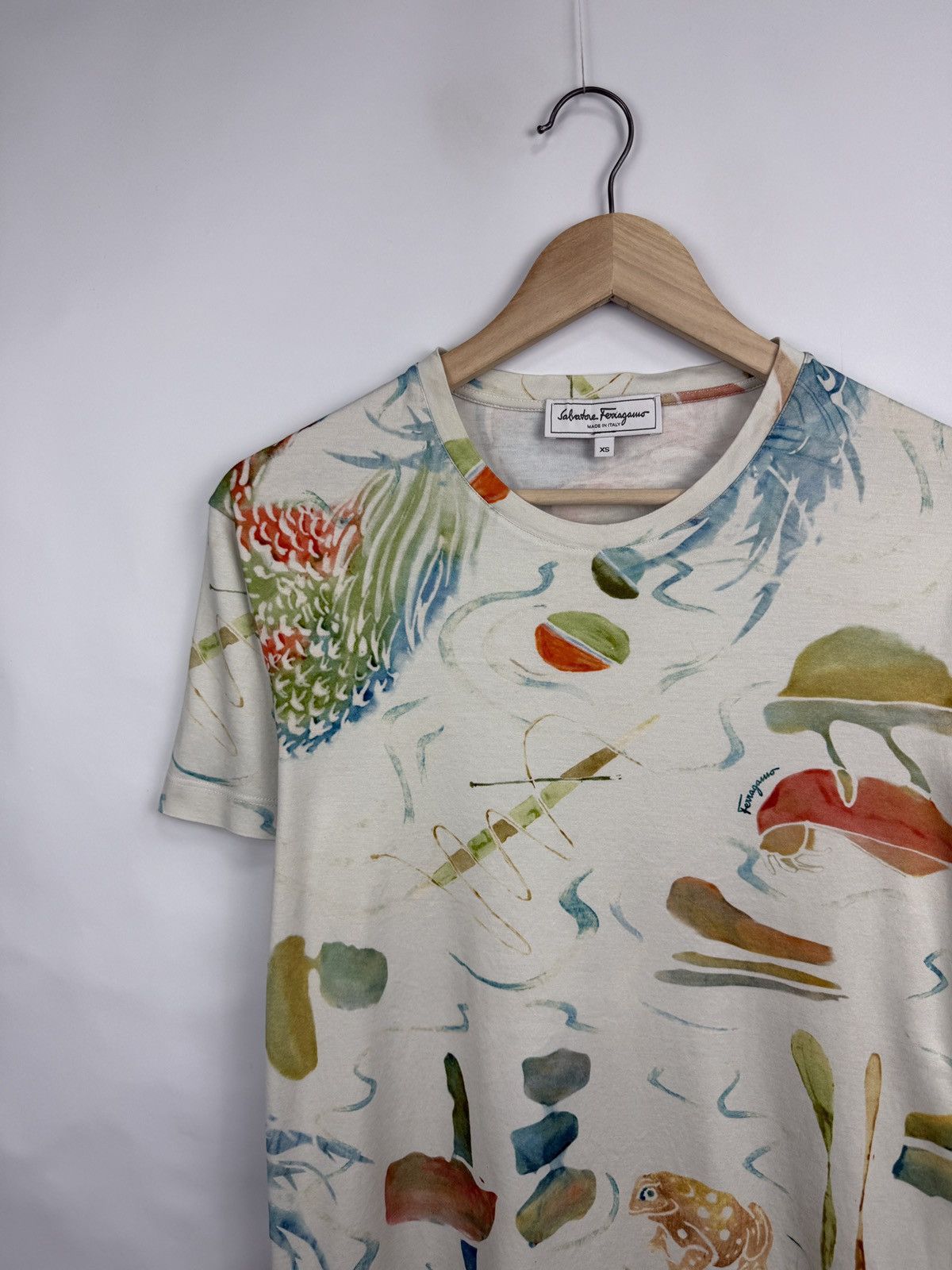 Salvatore Ferragamo 🇮🇹 Salvatore Ferragamo Luxury T-Shirt Made in Italy Abstract Size US S / EU 44-46 / 1 - 8 Thumbnail
