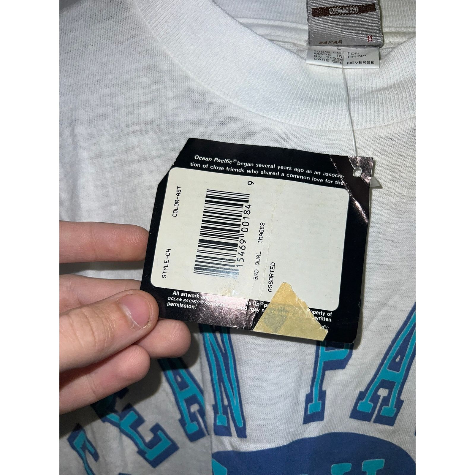 Ocean Pacific Vintage Ocean Pacific Shirt Stained Tee OP VTG L Large Size US L / EU 52-54 / 3 - 8 Thumbnail