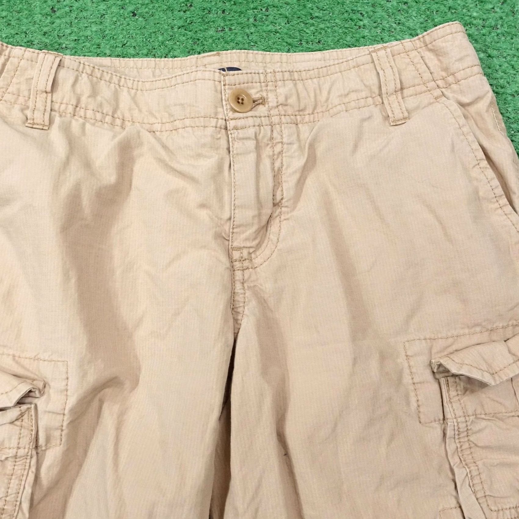 Gap Gap Cargo Shorts Womens Size 2 Beige 100% Cotton Drawstring Size 26" / US 2 / IT 38 - 2 Thumbnail