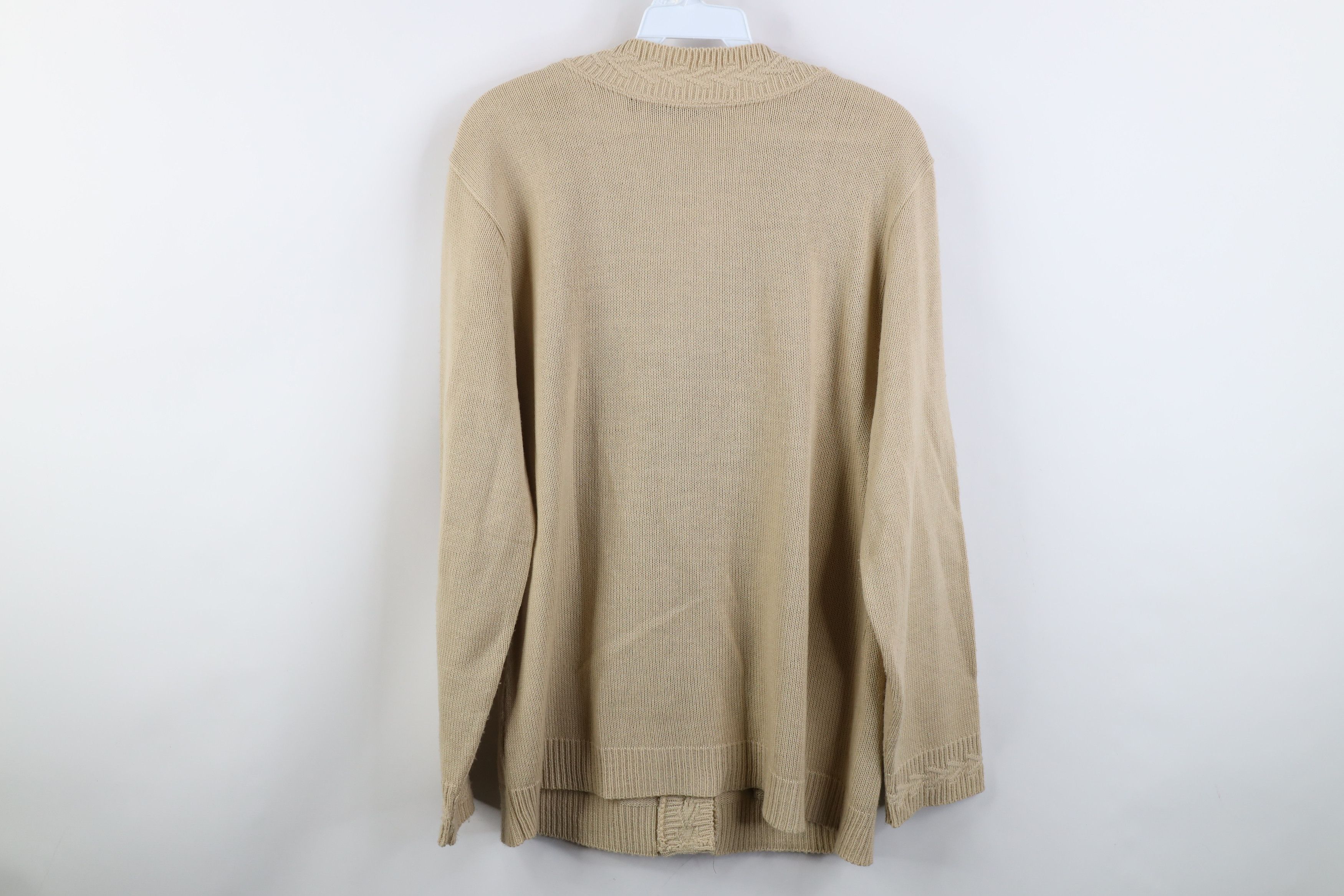 Vintage Vintage 90s Streetwear Knit Big Button Cardigan Sweater US Size L / US 10 / IT 46 - 10 Thumbnail