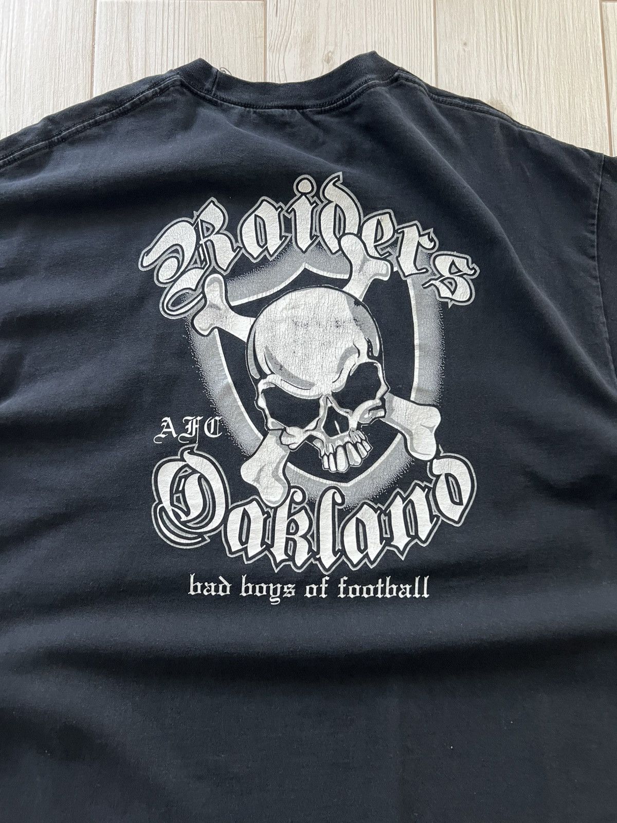 Band Tees Vintage Oakland Raiders Skull Graphic Double-Sided Tee Black Size US L / EU 52-54 / 3 - 16 Thumbnail